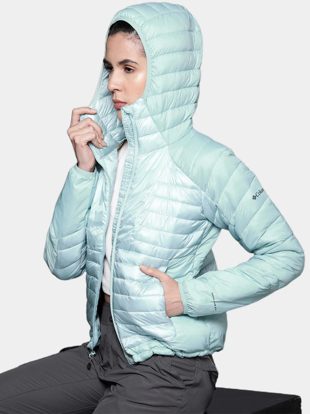 Columbia Women Blue Labyrinth Loop Hooded Jacket - Image 9