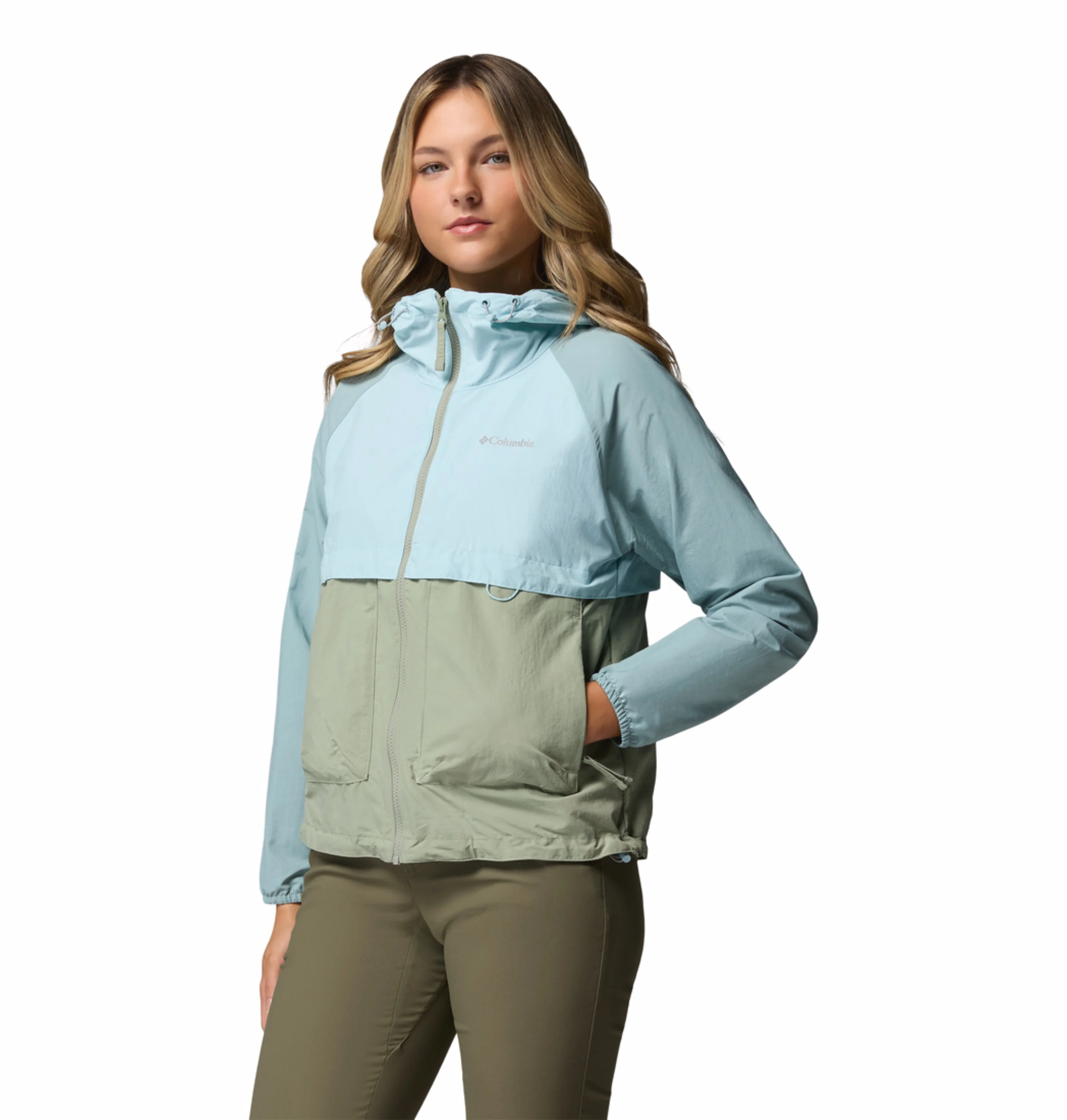 Columbia Women Green Omni-Shade Spire Valley Windbreaker - Image 3
