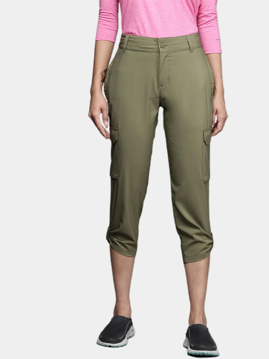 Columbia Women Green Silver Ridge Utility Capri (Sun Protection) - Image 12