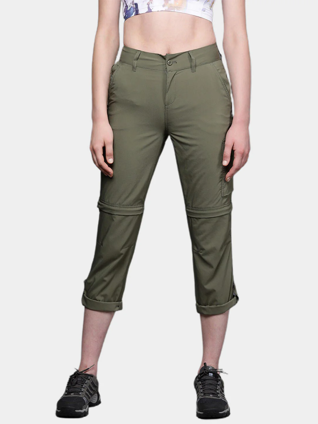 Columbia Women Green Silver Ridge Utility Convertible Pant (Sun Protection) - Image 11