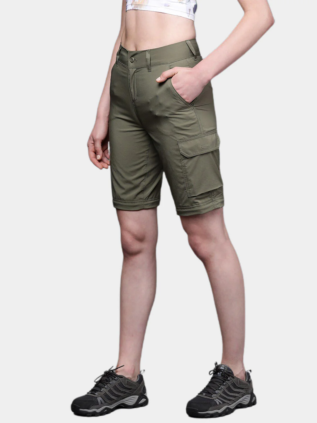 Columbia Women Green Silver Ridge Utility Convertible Pant (Sun Protection) - Image 12