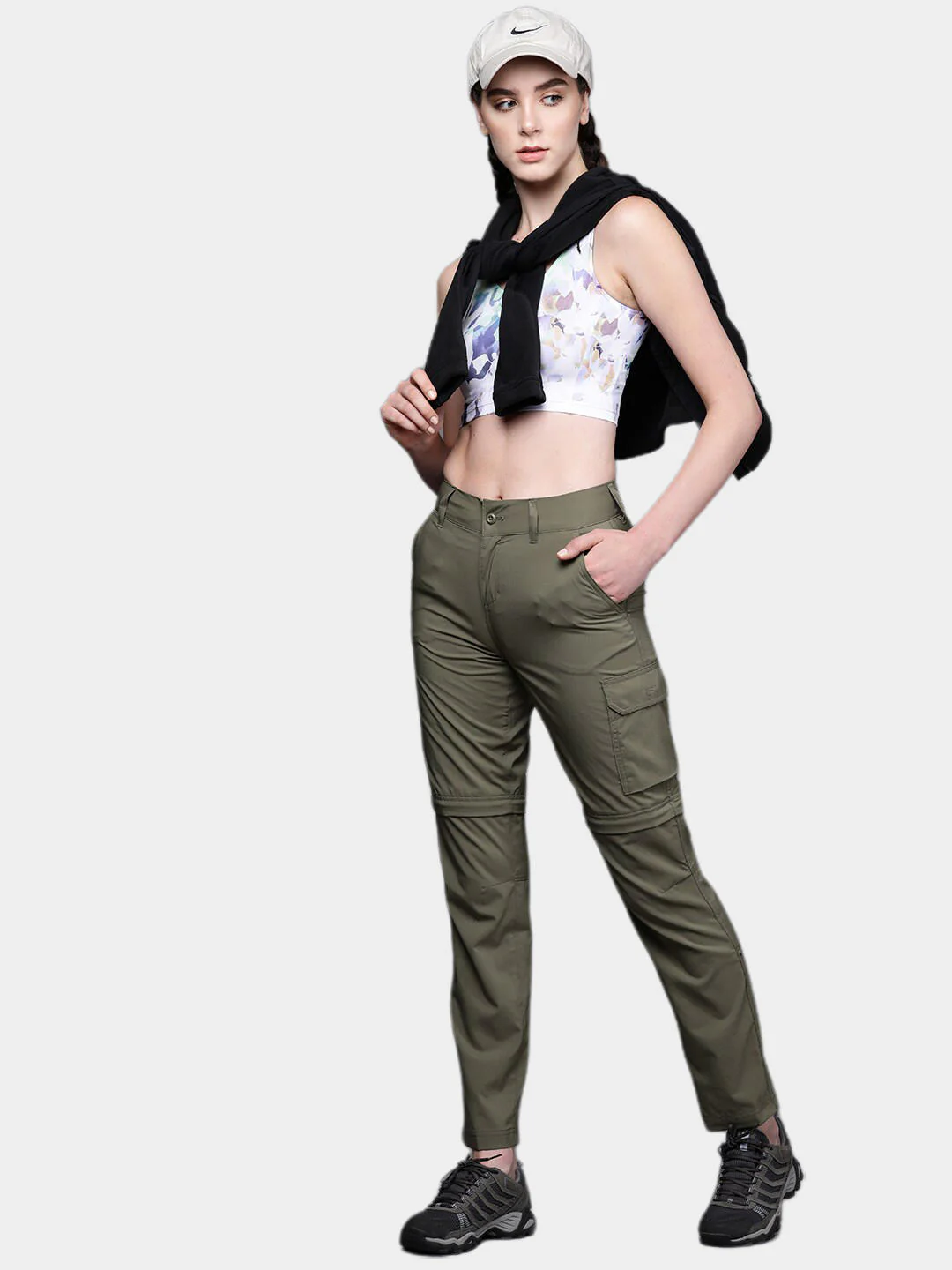 Columbia Women Green Silver Ridge Utility Convertible Pant (Sun Protection) - Image 13