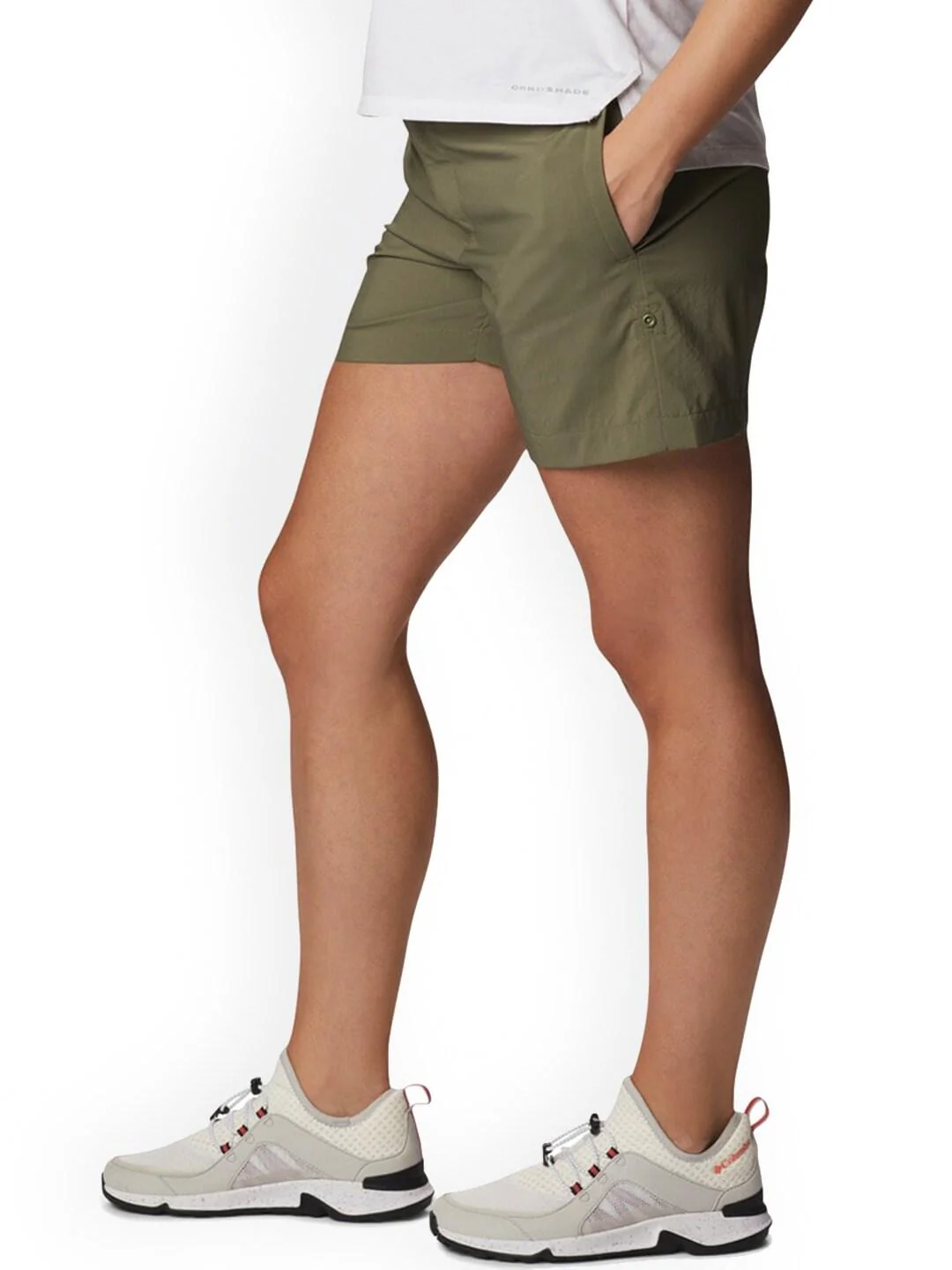 Columbia Women Green Silver Ridge Utility Short (Sun Protection) - Image 2