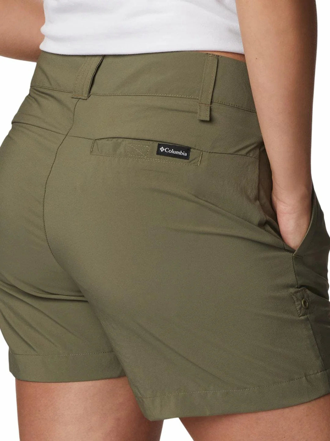 Columbia Women Green Silver Ridge Utility Short (Sun Protection) - Image 5