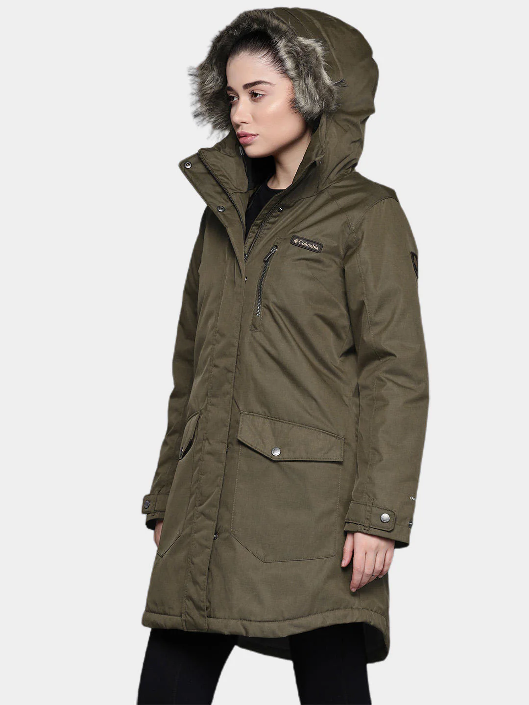 Columbia Women Olive Suttle Mountain Long Insulated Jacket - Image 12