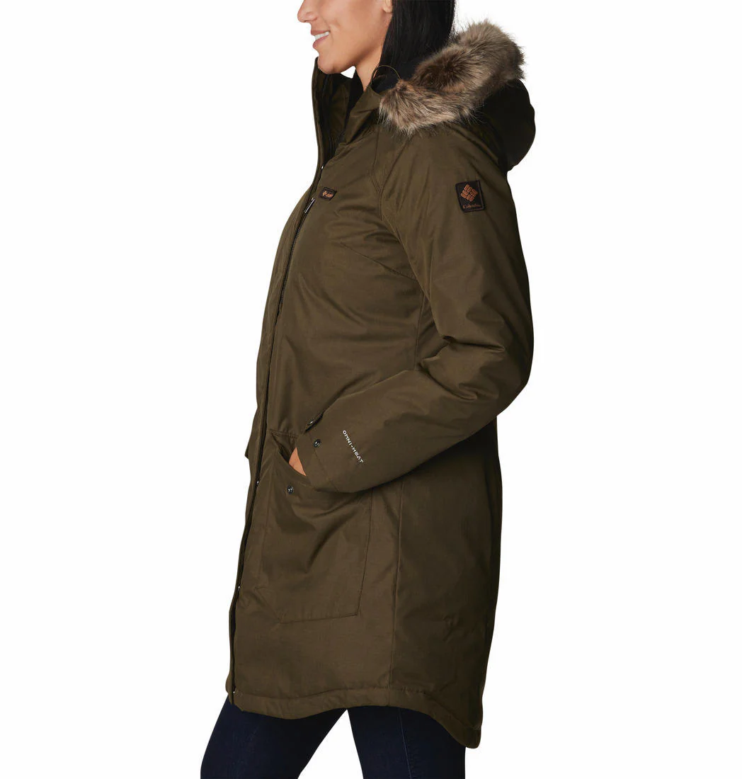 Columbia Women Olive Suttle Mountain Long Insulated Jacket - Image 2