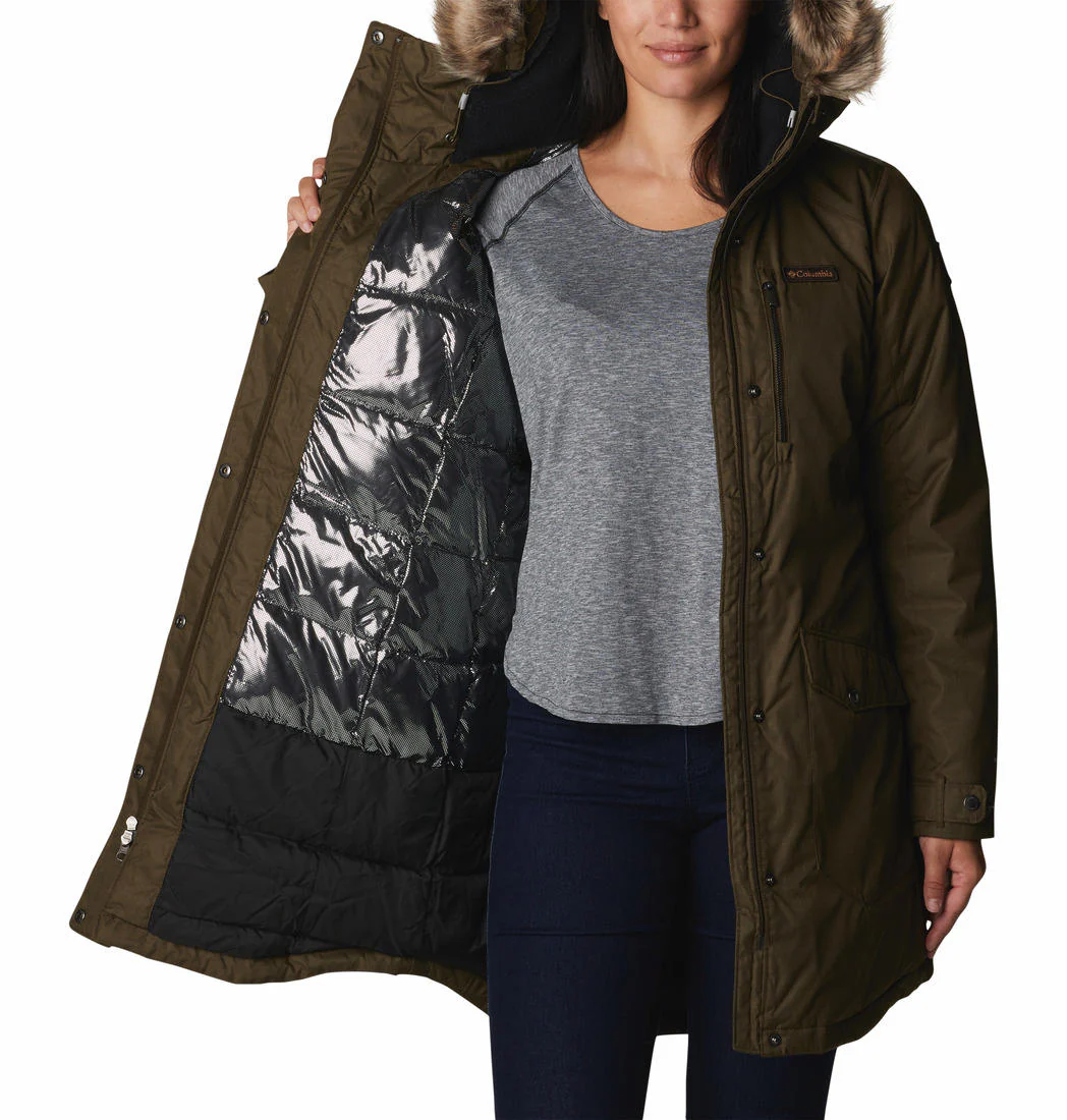 Columbia Women Olive Suttle Mountain Long Insulated Jacket - Image 3