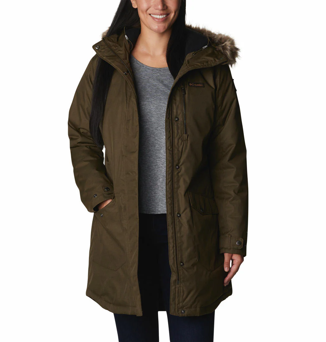 Columbia Women Olive Suttle Mountain Long Insulated Jacket - Image 5