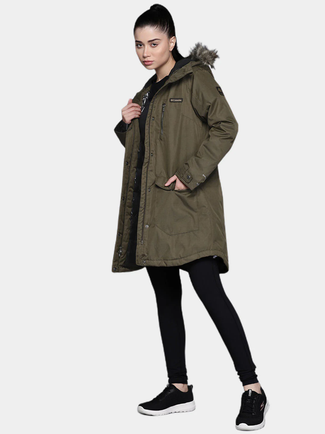 Columbia Women Olive Suttle Mountain Long Insulated Jacket - Image 9