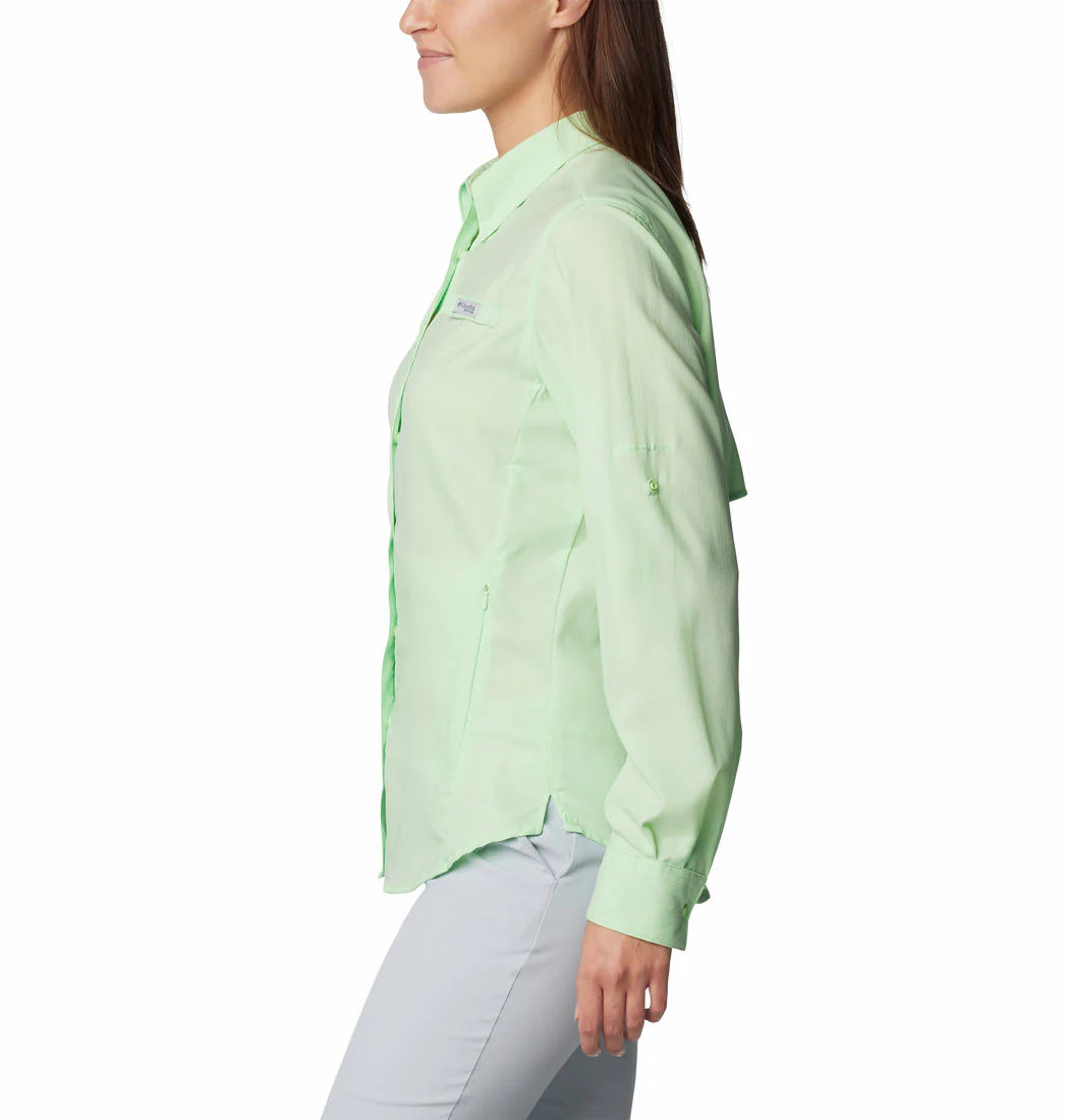 Columbia Women Green Womens Tamiami II LS Shirt (Sun Protection) - Image 4