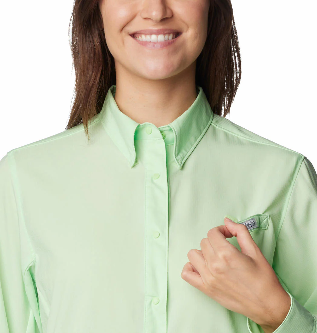 Columbia Women Green Womens Tamiami II LS Shirt (Sun Protection) - Image 5