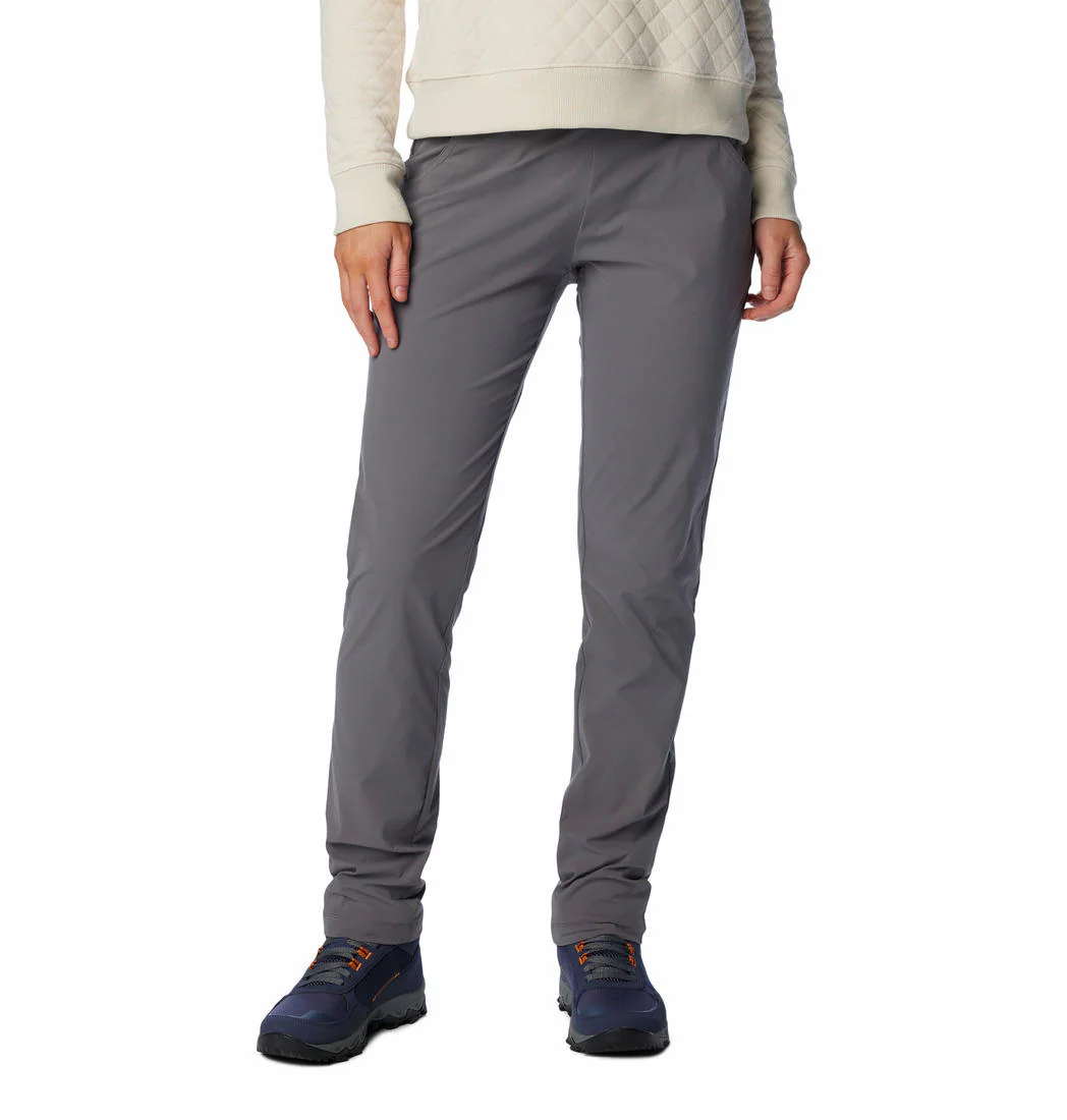 Columbia Women Grey Anytime Casual Pull On Pant (Sun Protection)