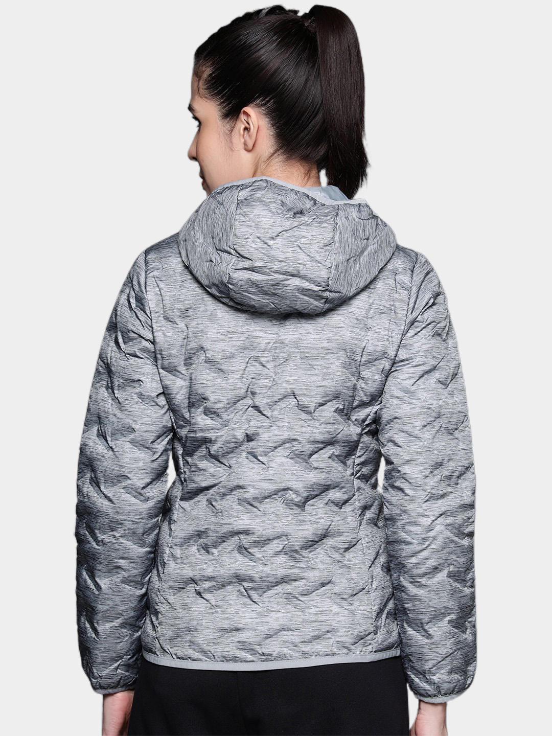 Columbia Women Grey Delta Ridge Down Hooded Jacket - Image 11