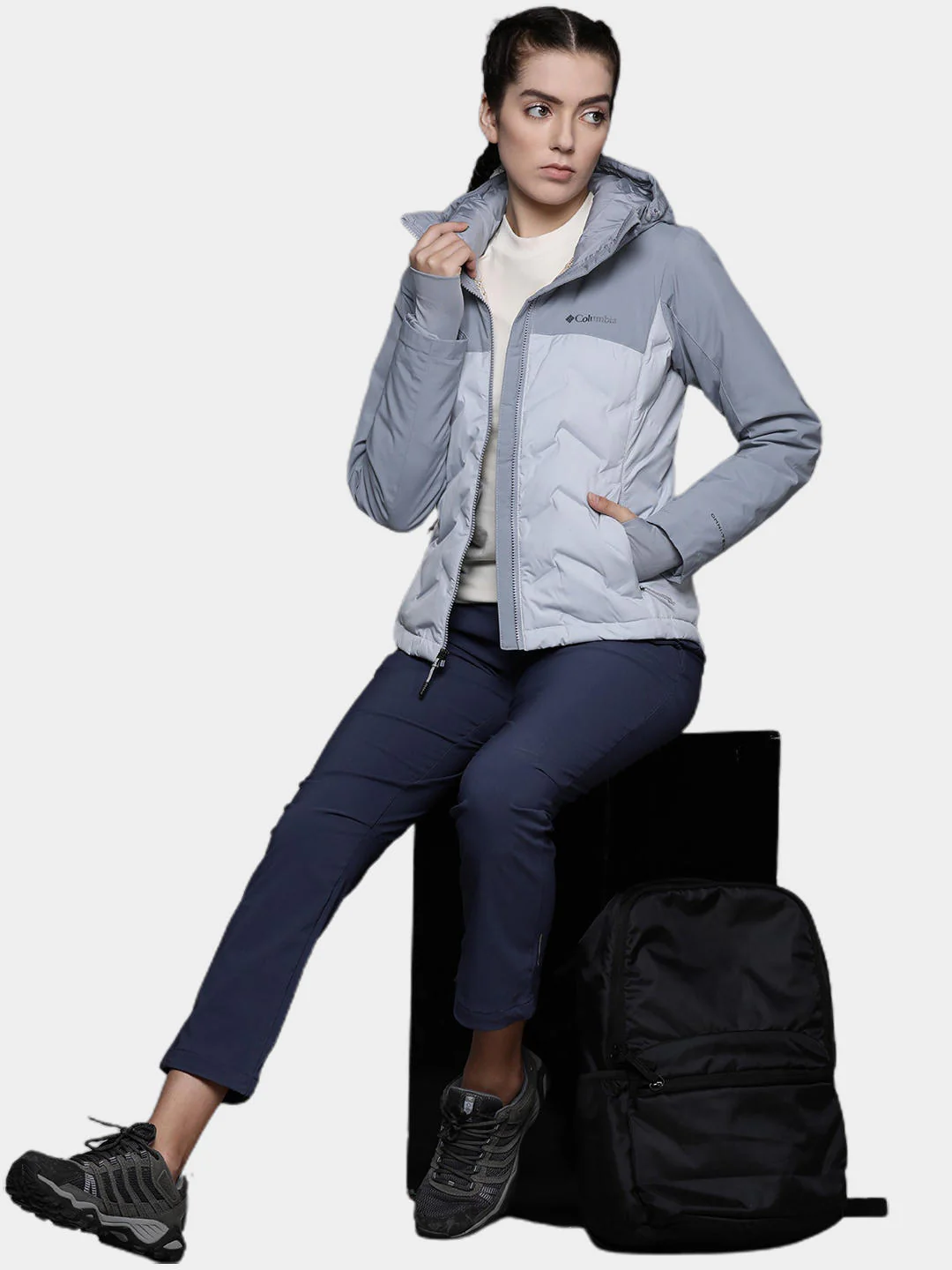 Columbia Women Grey Grand Trek II Down Jacket - Image 12