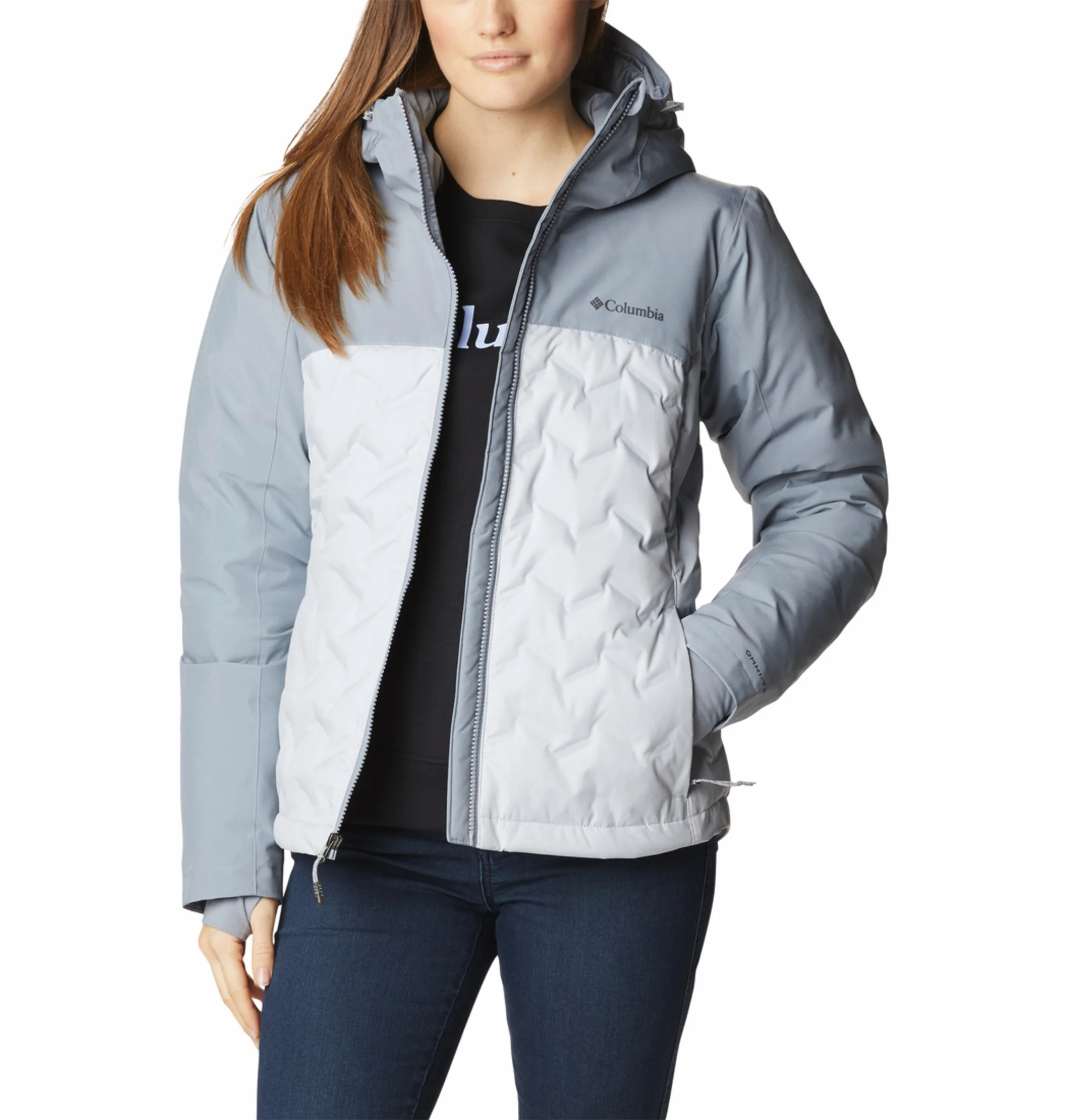Columbia Women Grey HEAT SEAL Grand Trek III Down Jacket - Image 9