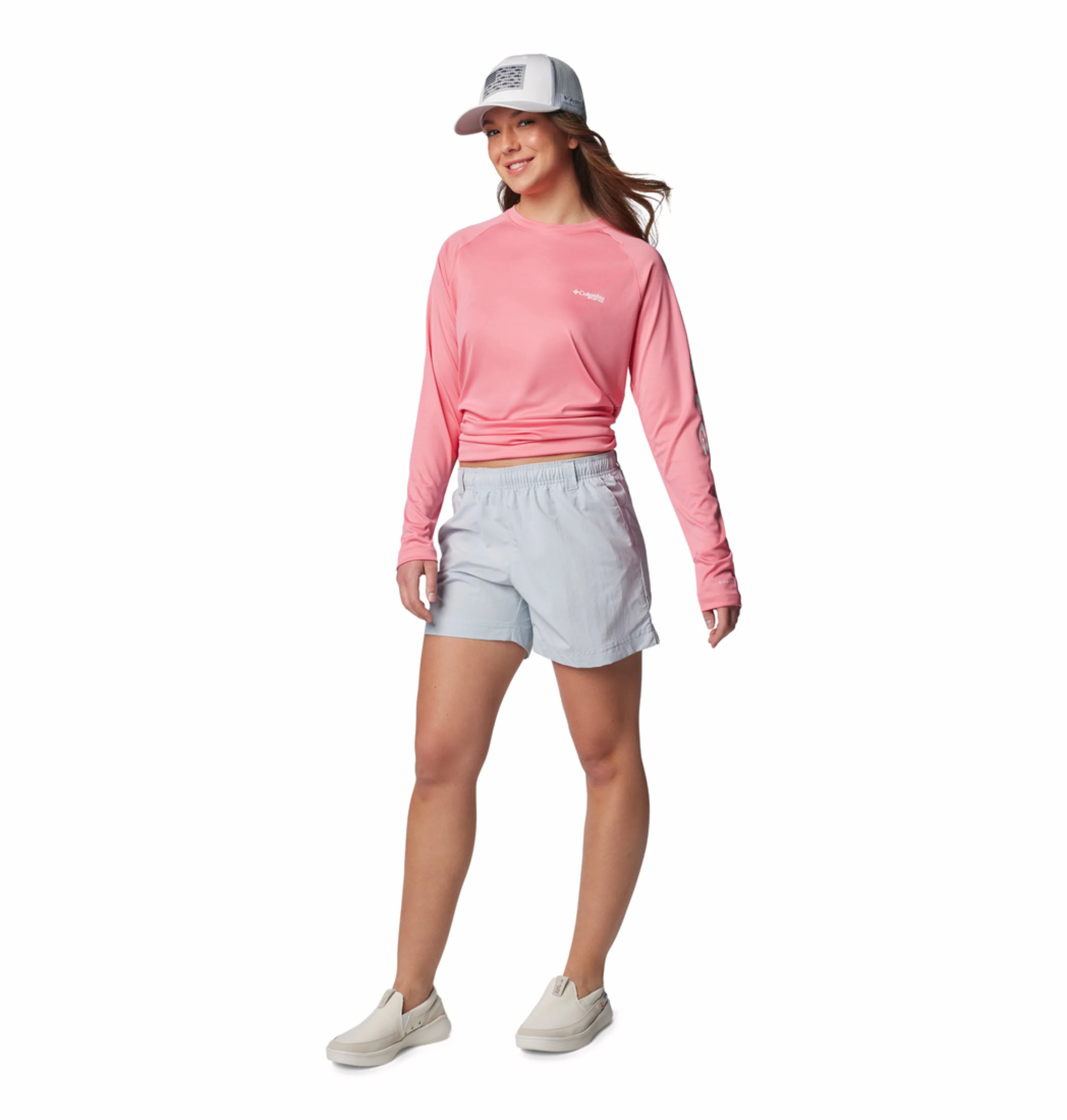Columbia Women Grey Omni-Shade W Backcast II Short - Image 3