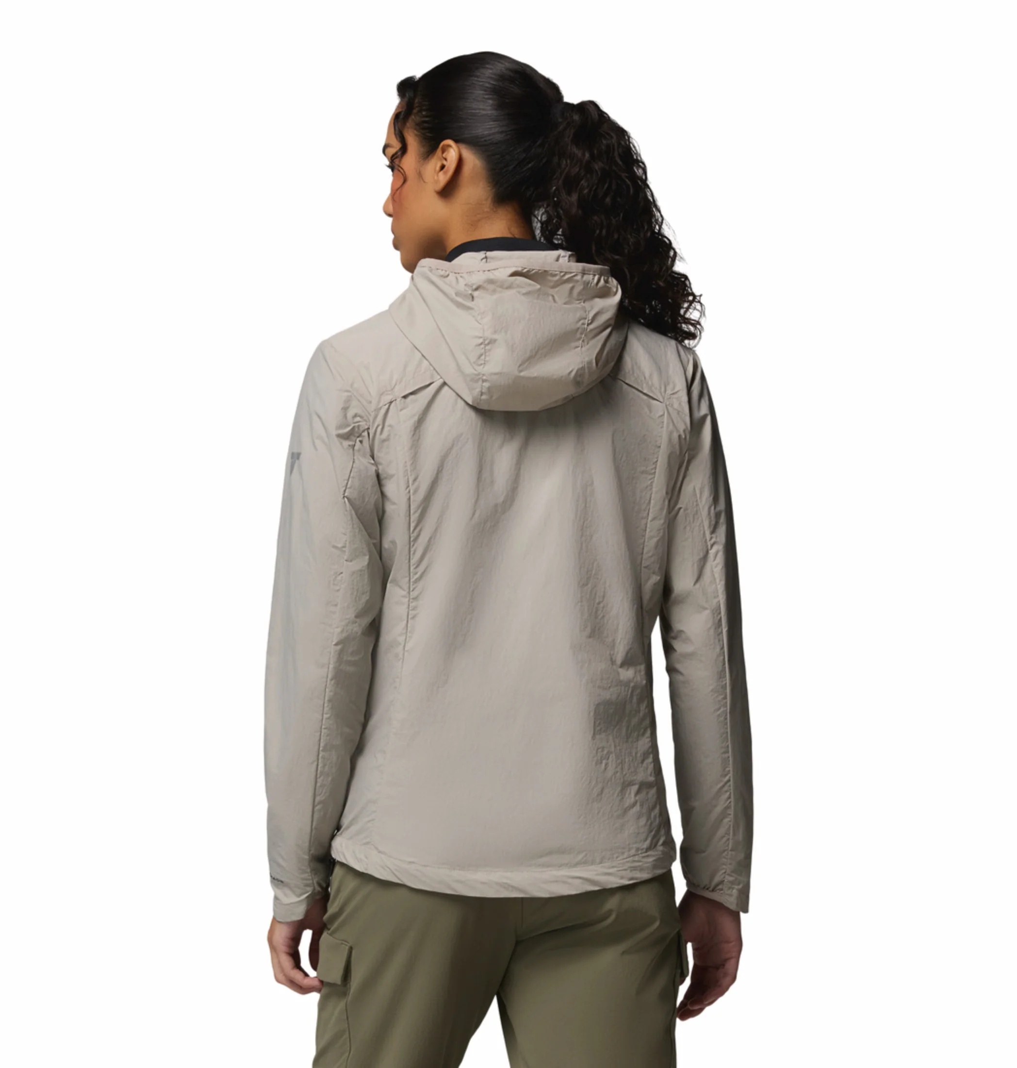 Columbia Women Light Grey Omni-Shade Loop Trail III Windbreaker - Image 2