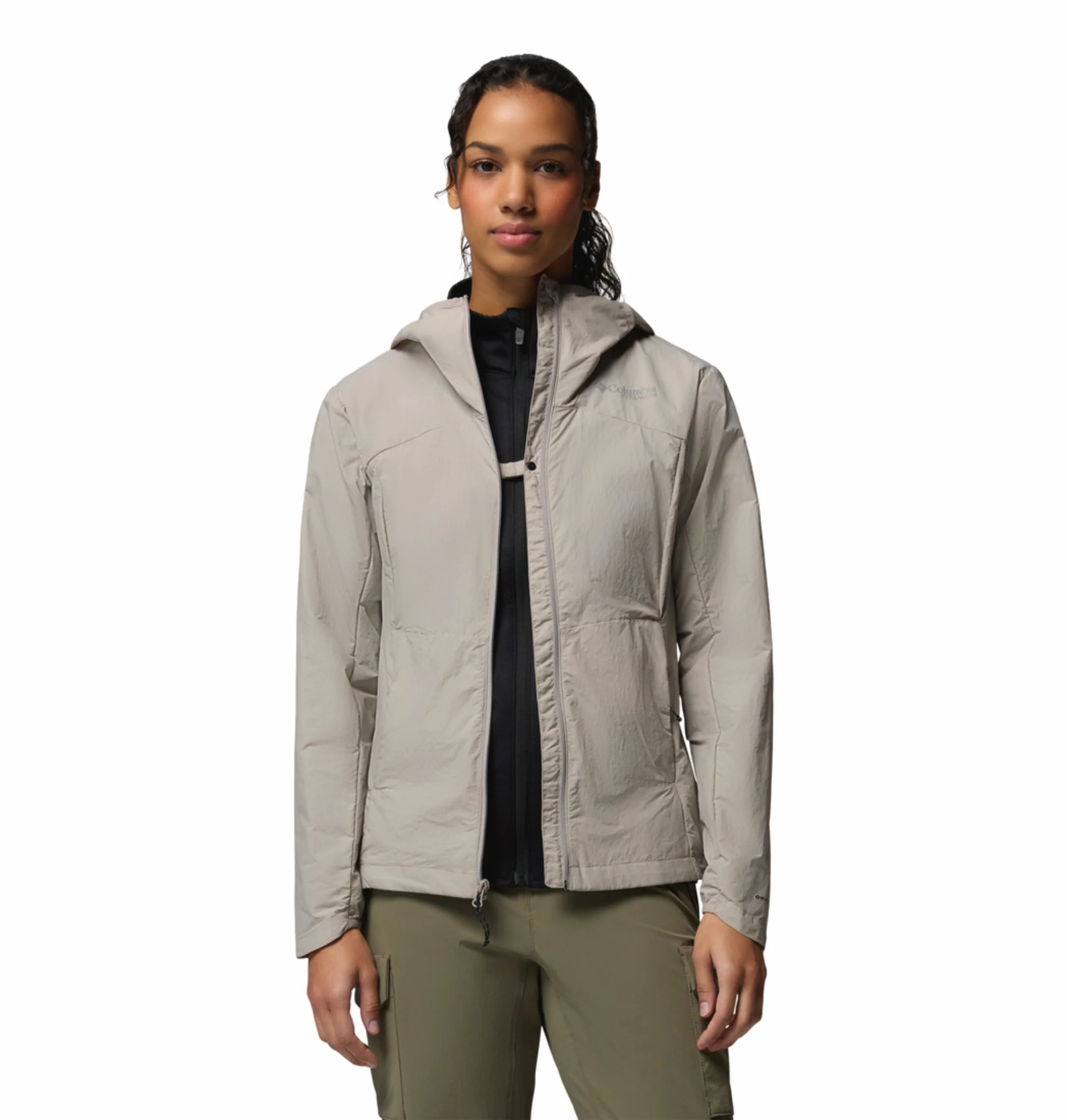 Columbia Women Light Grey Omni-Shade Loop Trail III Windbreaker - Image 6