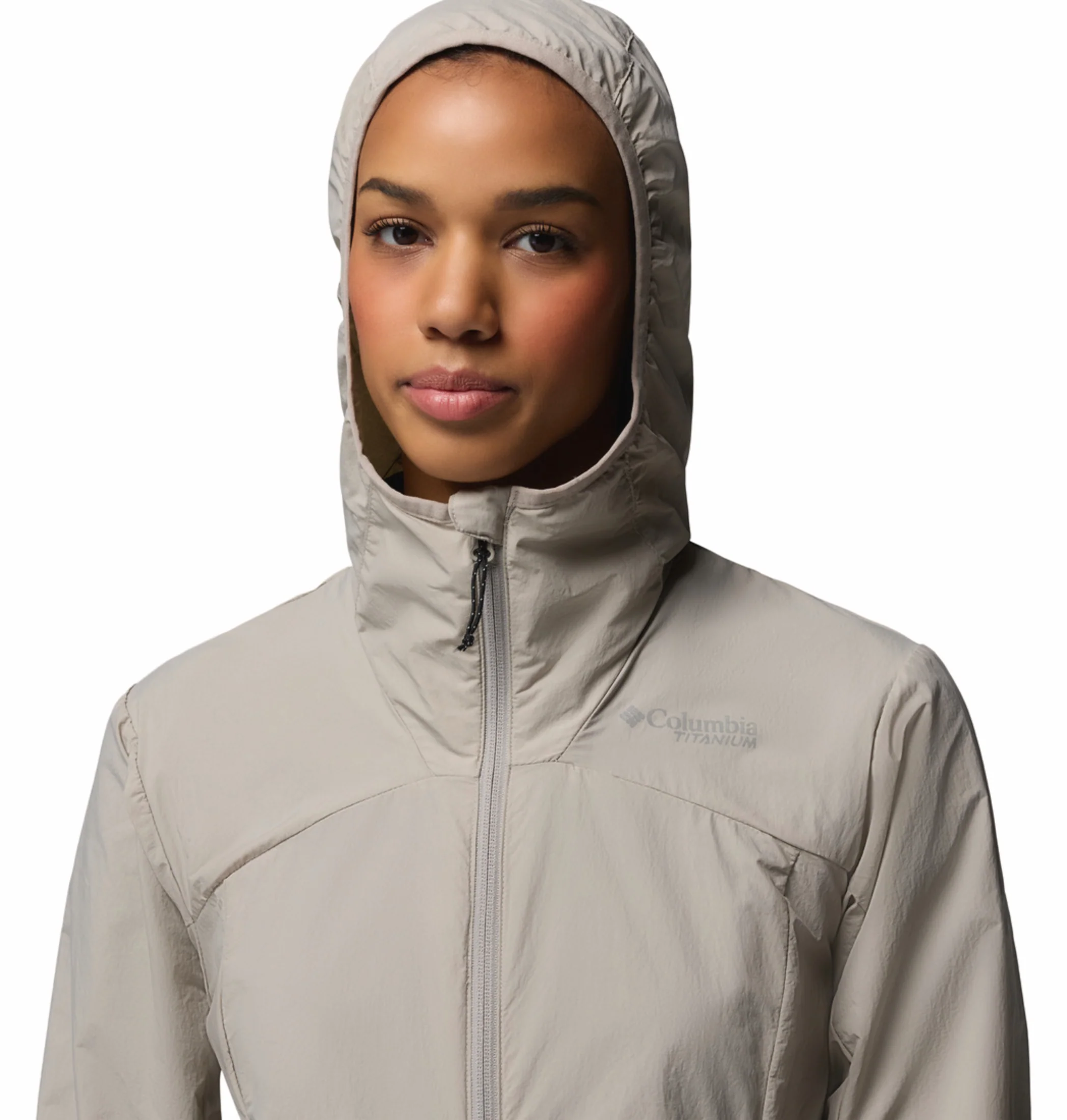 Columbia Women Light Grey Omni-Shade Loop Trail III Windbreaker - Image 7