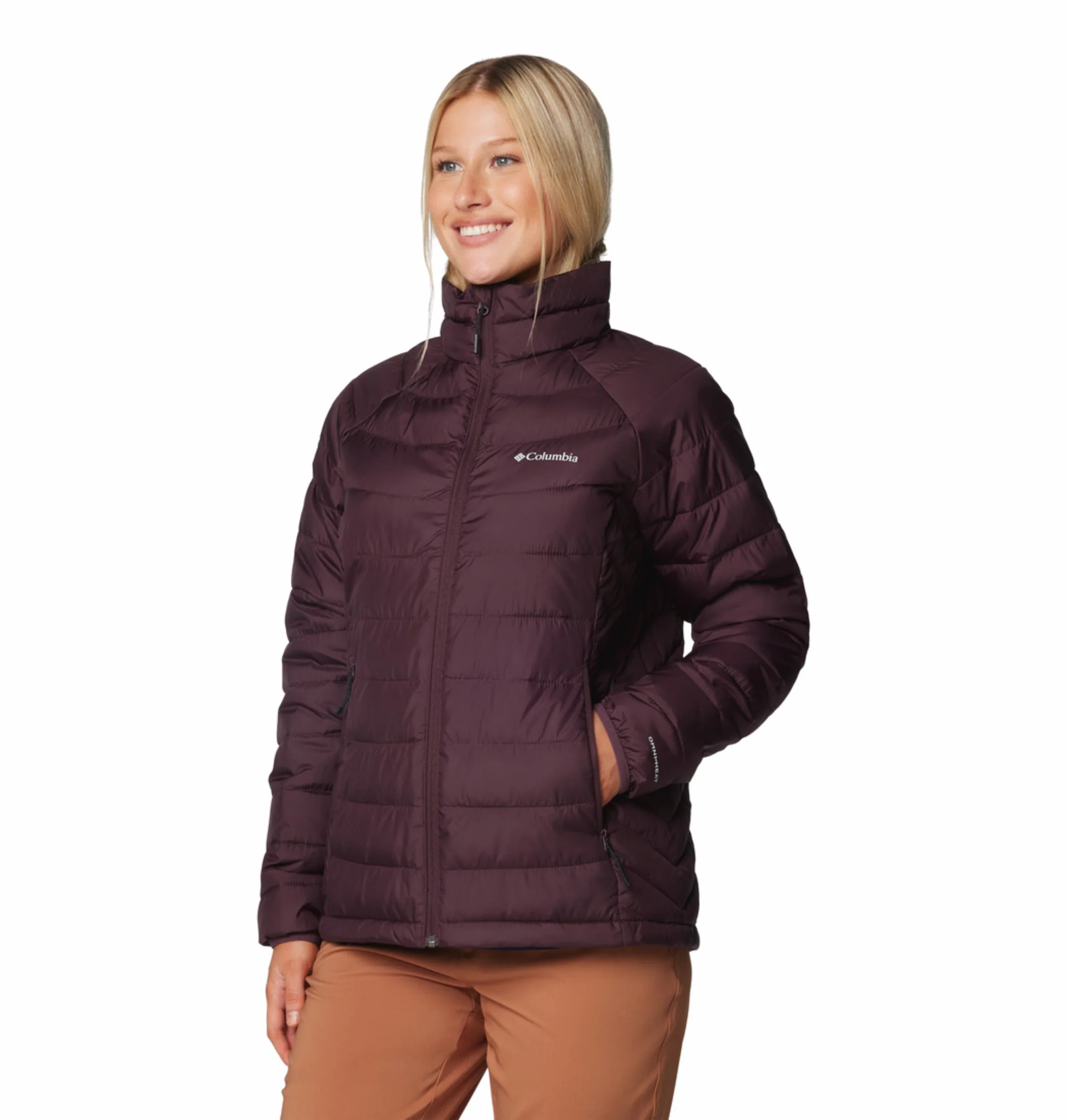 Columbia Women Maroon OmniHeat Reflective Powder Lite II Down Jacket - Image 5