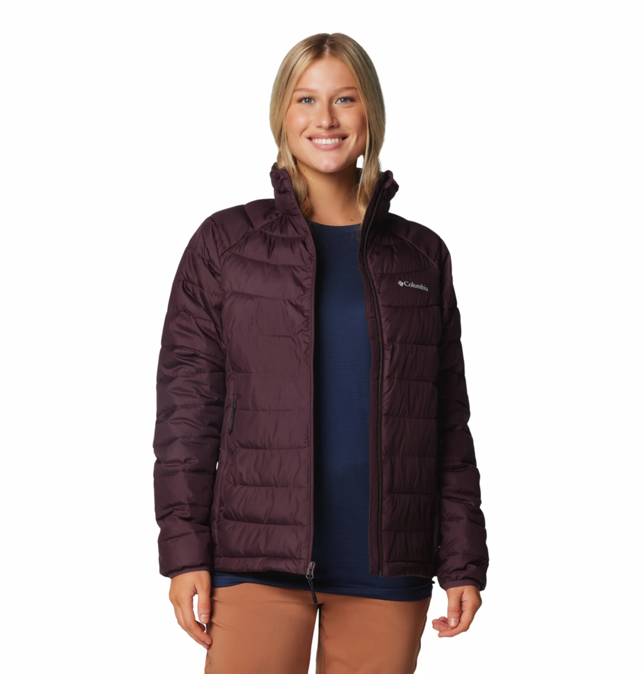 Columbia Women Maroon OmniHeat Reflective Powder Lite II Down Jacket - Image 7