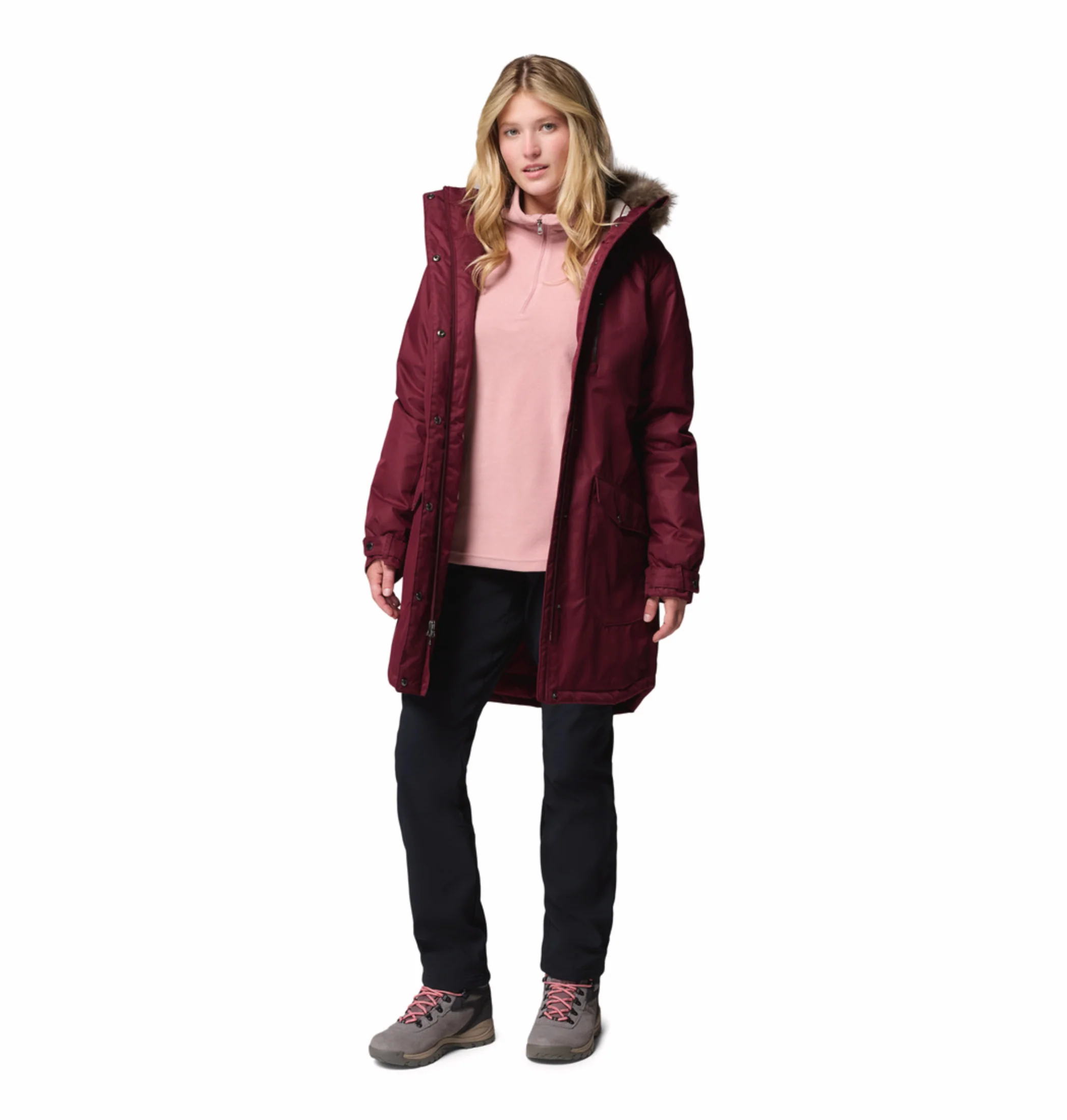 Columbia Women Maroon OmniHeat Reflective Suttle Mountain Insulated Jacket - Image 6