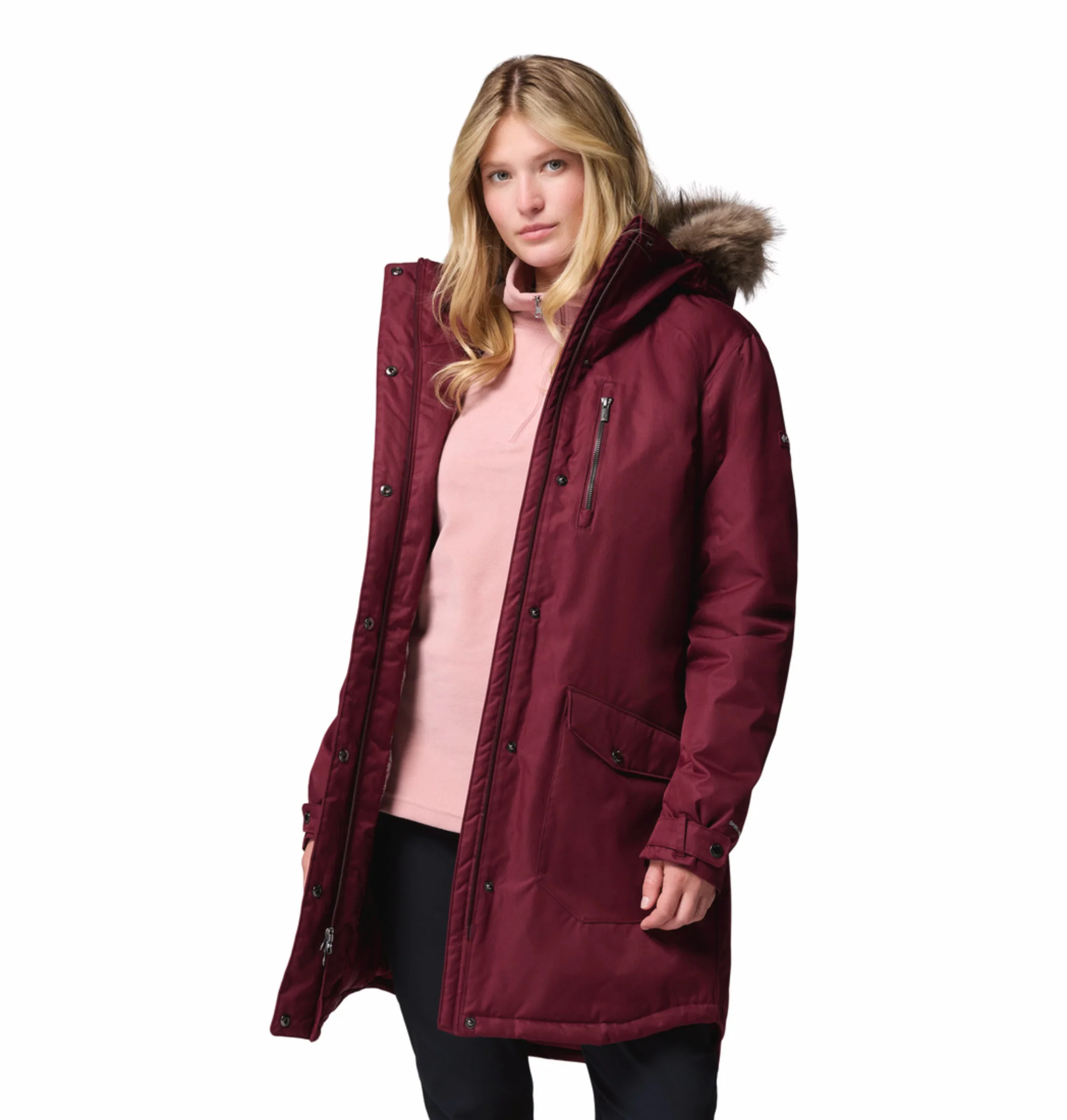 Columbia Women Maroon OmniHeat Reflective Suttle Mountain Insulated Jacket - Image 7