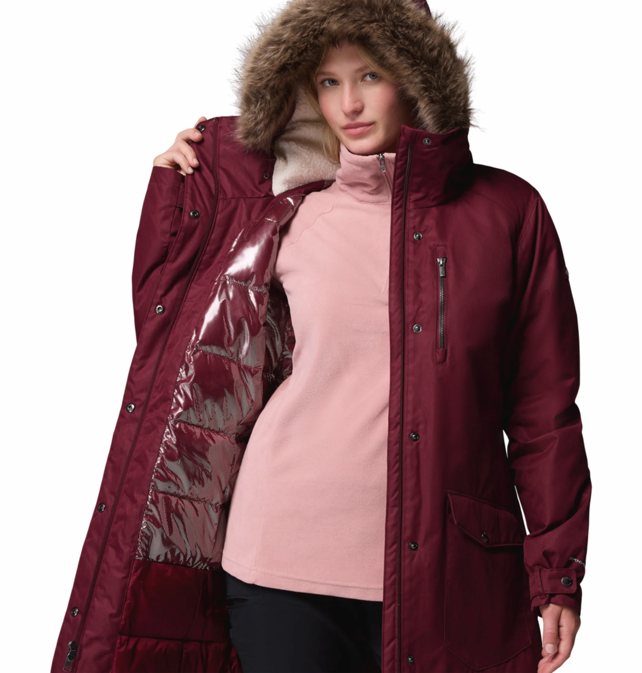 Columbia Women Maroon OmniHeat Reflective Suttle Mountain Insulated Jacket - Image 8
