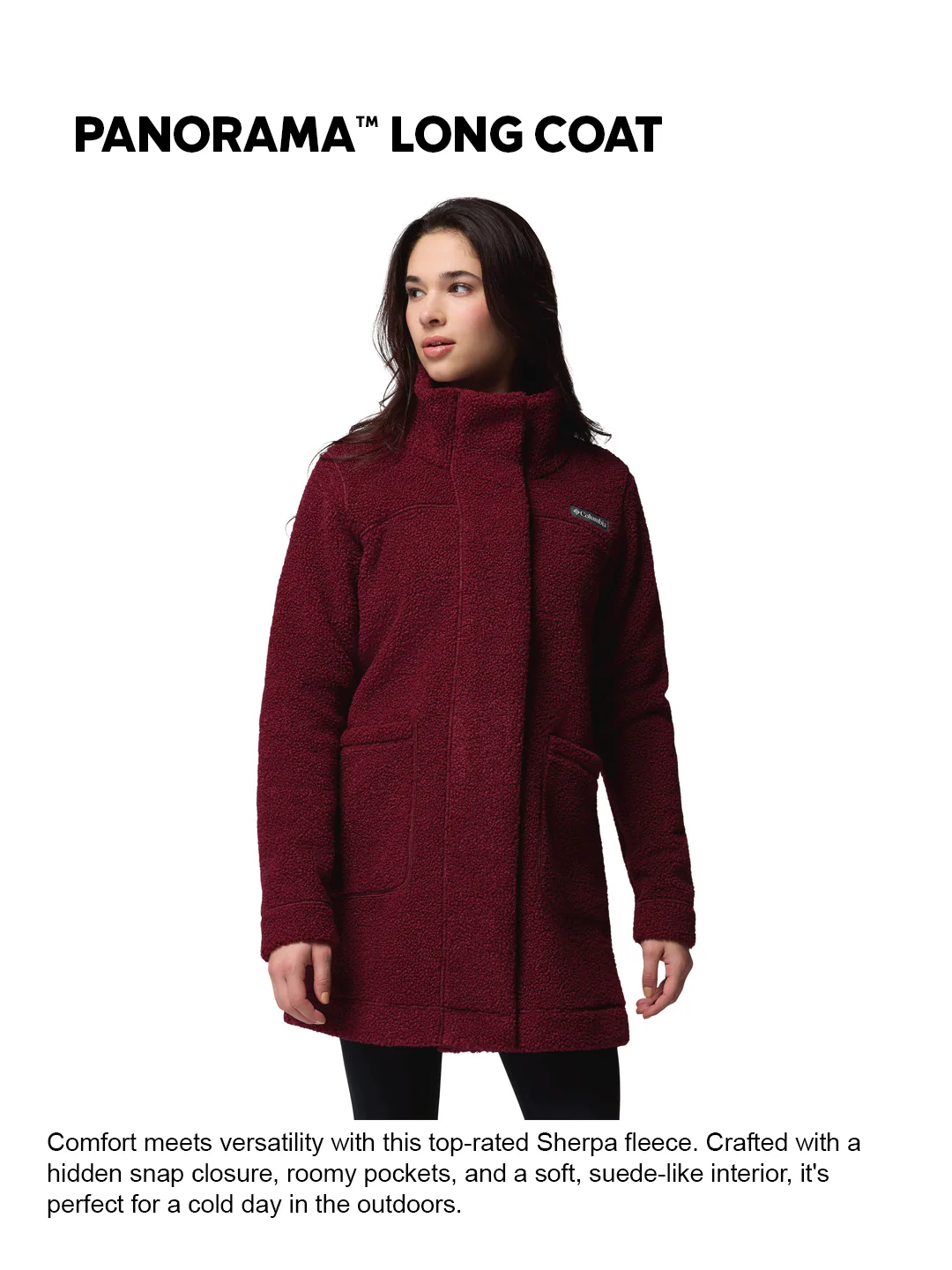 Columbia Women Maroon Panorama Fleece Jacket - Image 2