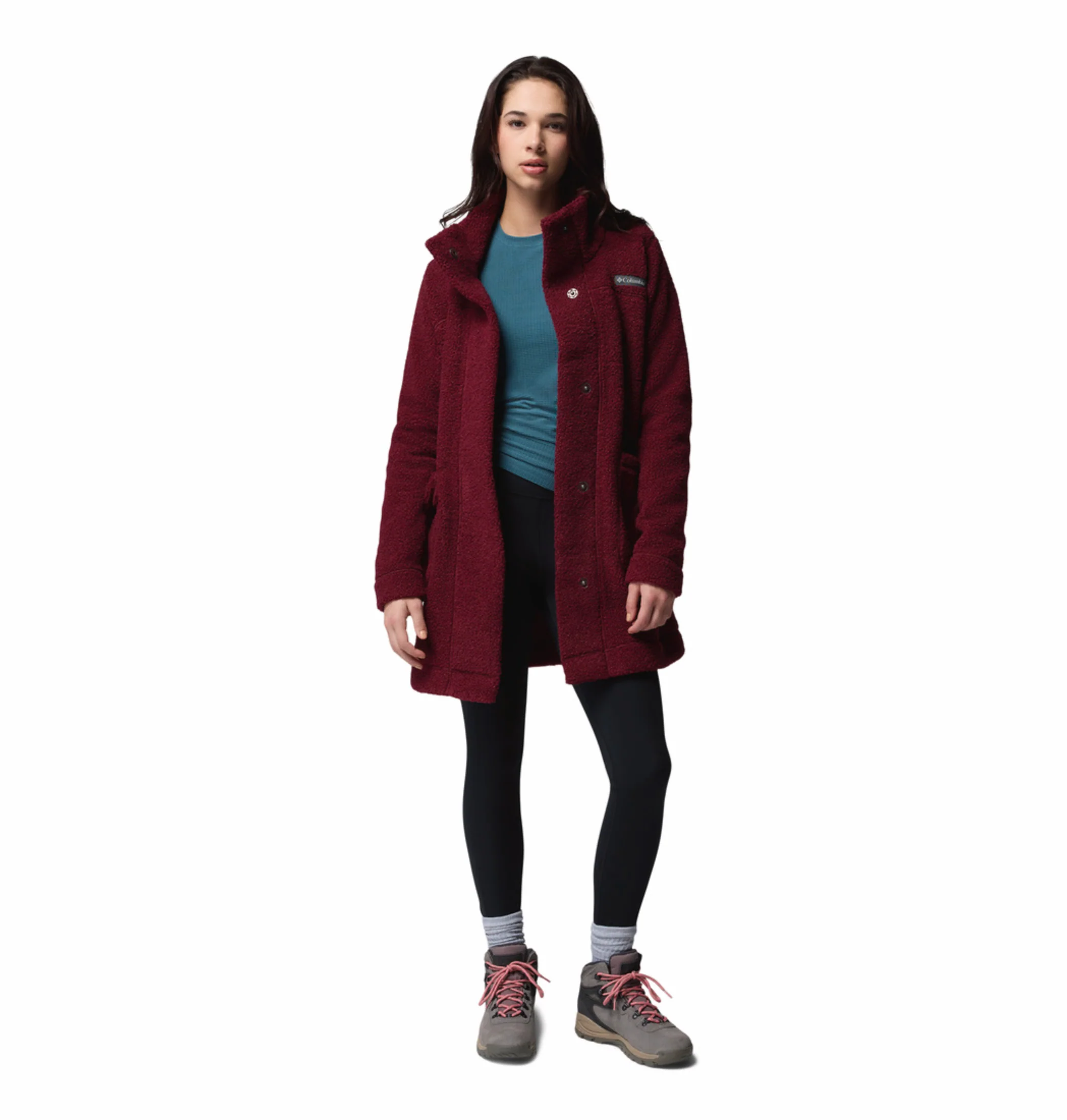 Columbia Women Maroon Panorama Fleece Jacket - Image 6