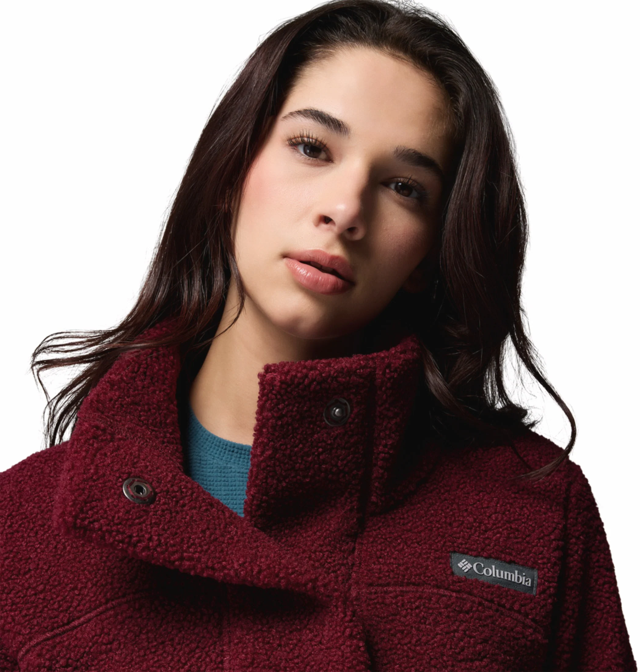 Columbia Women Maroon Panorama Fleece Jacket - Image 7