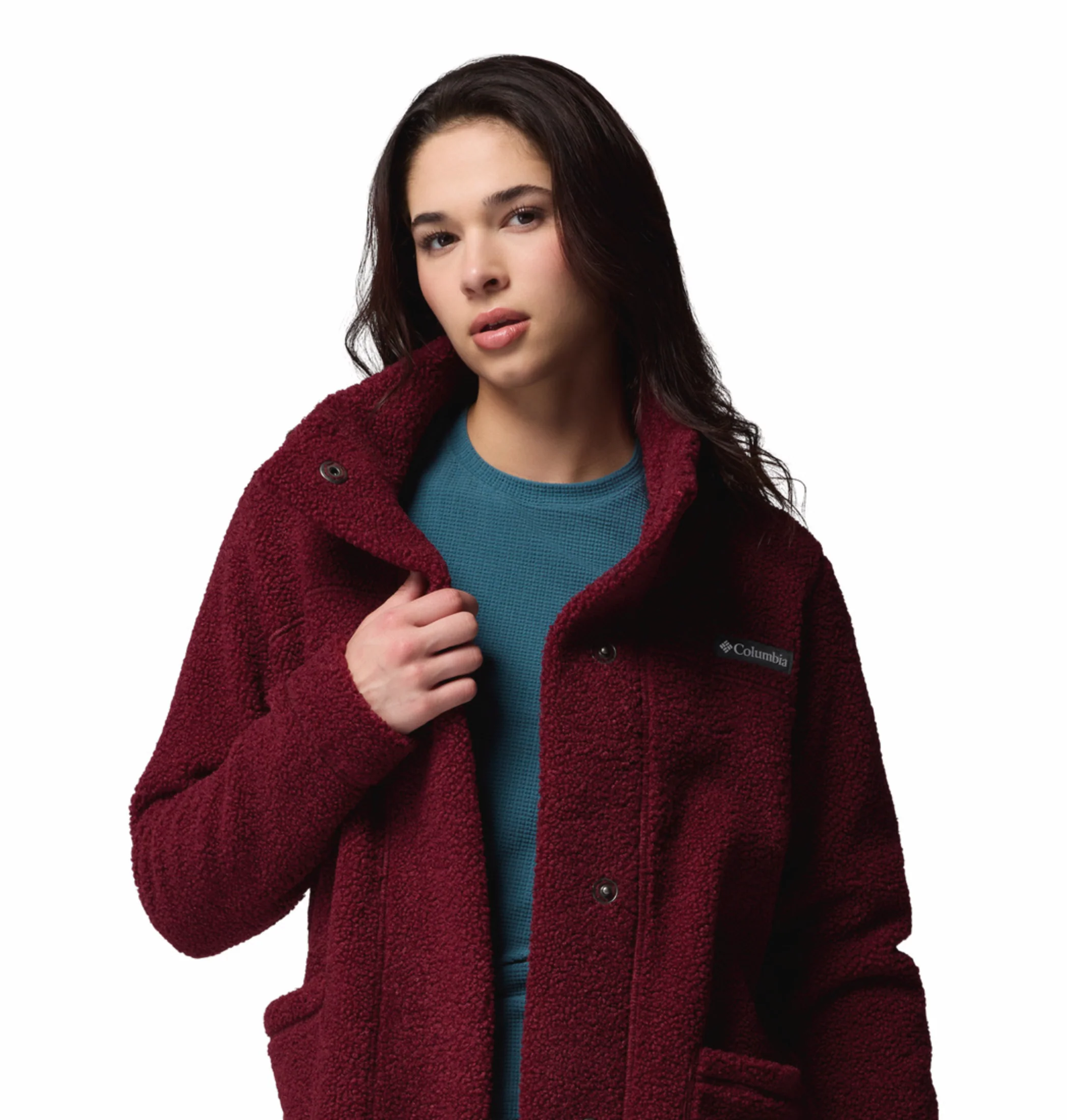 Columbia Women Maroon Panorama Fleece Jacket - Image 8