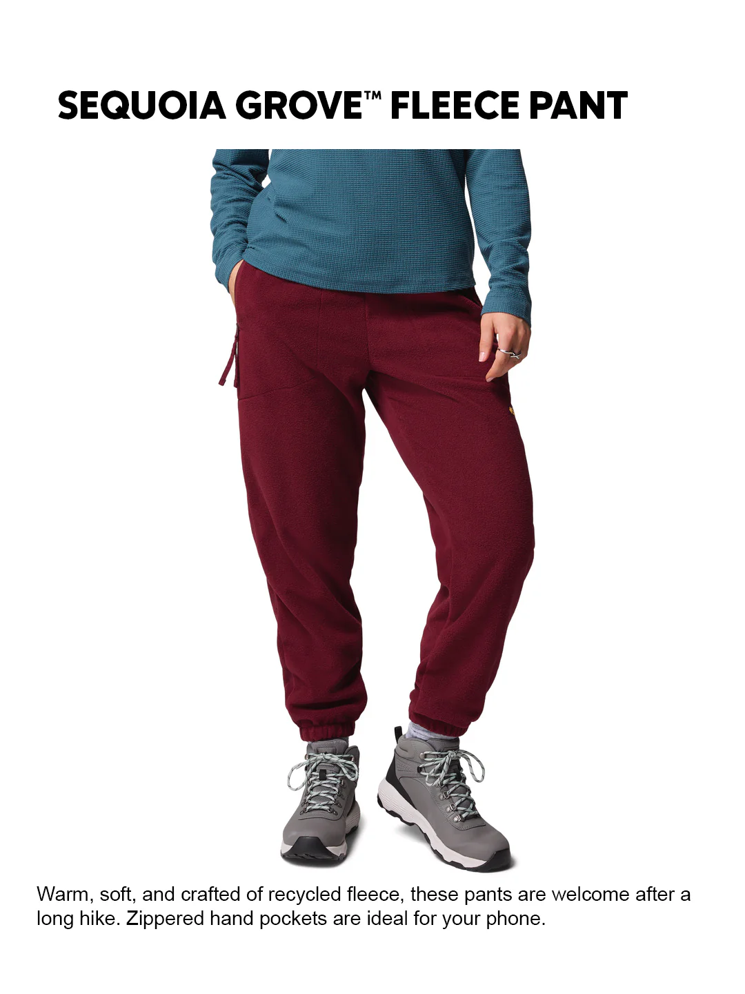 Columbia Women Maroon Sequoia Grove Warm Pant - Image 2