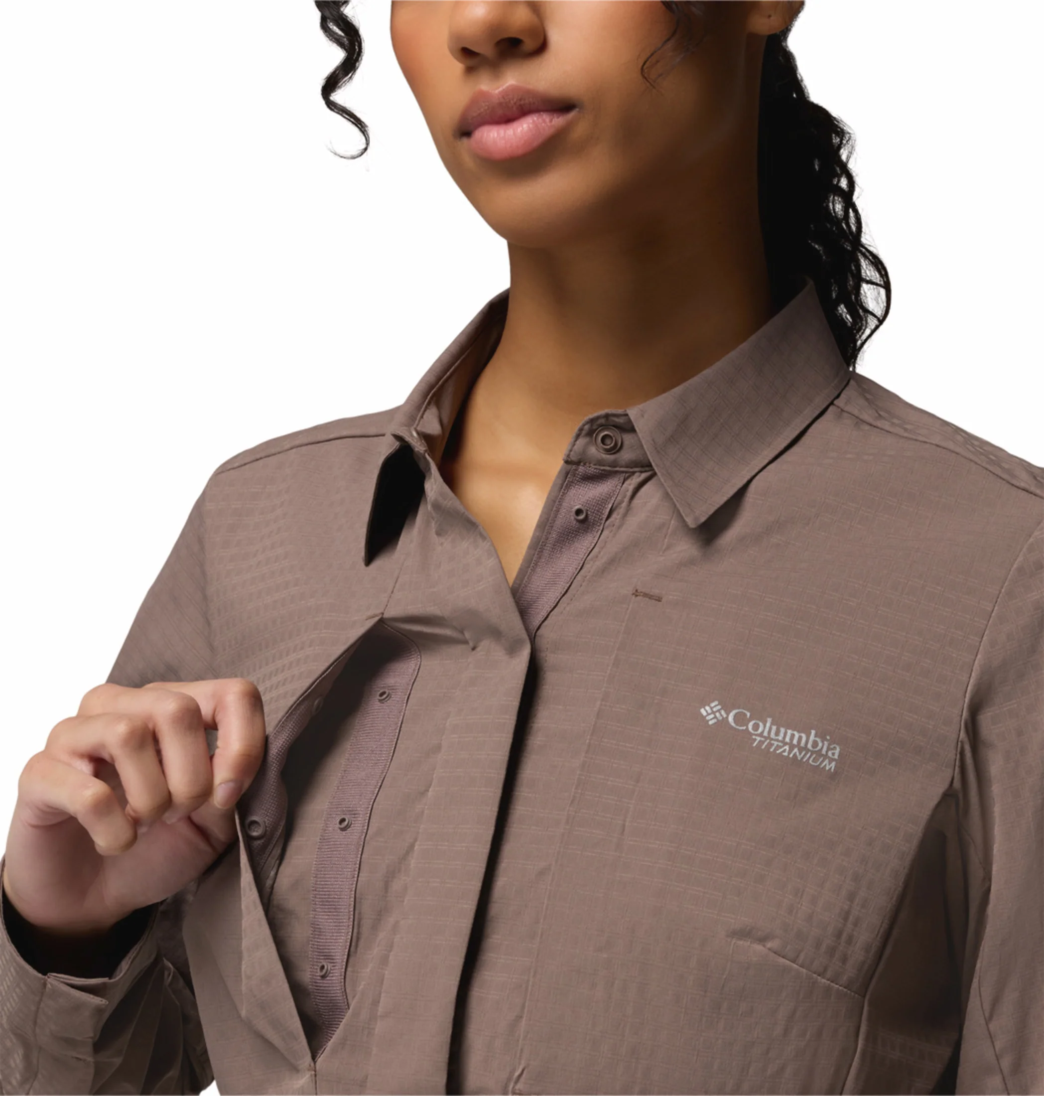 Columbia Women Mauve Omni-Freeze Ridge Ascent Long Sleeve Shirt - Image 10