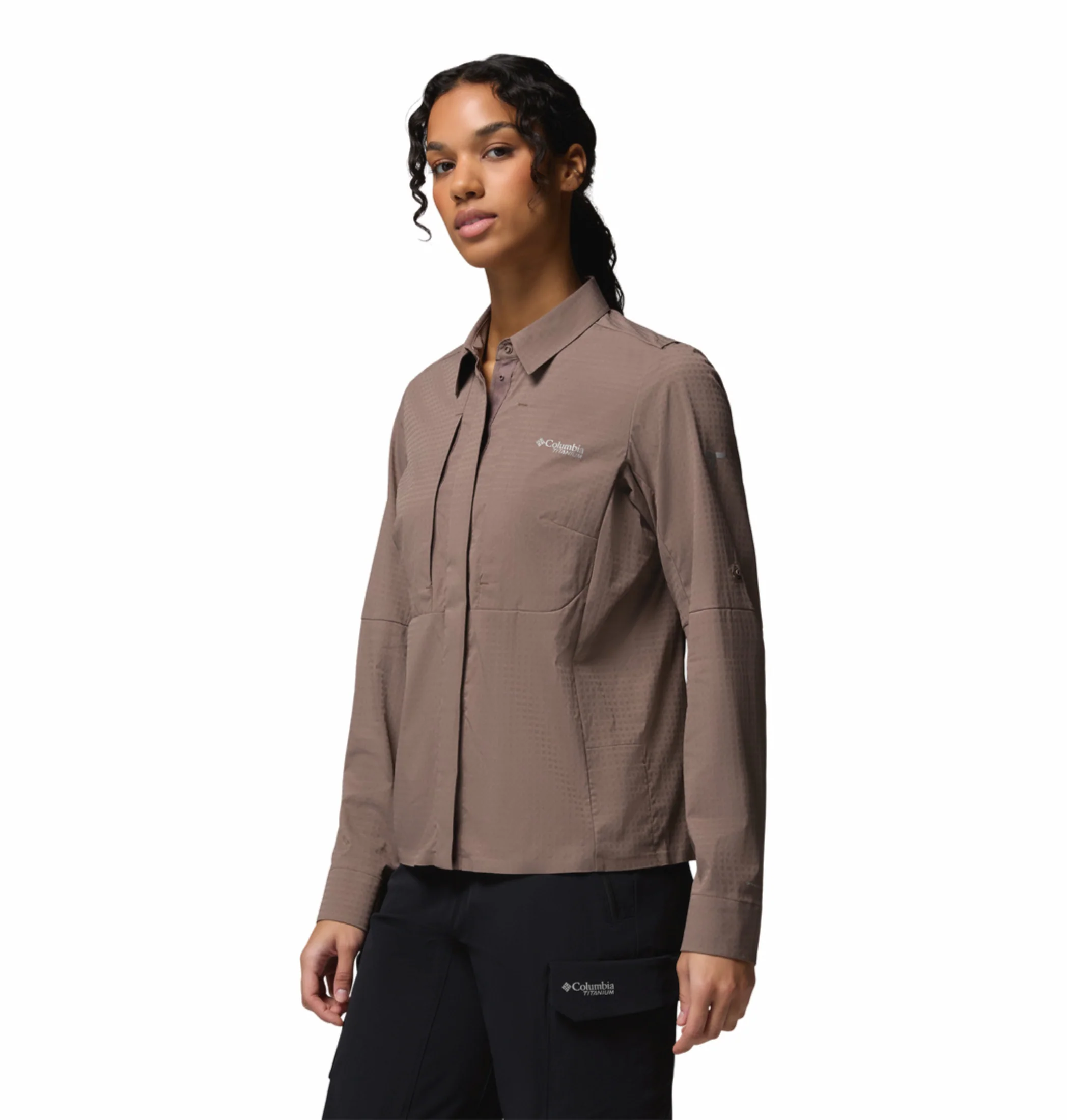 Columbia Women Mauve Omni-Freeze Ridge Ascent Long Sleeve Shirt - Image 5
