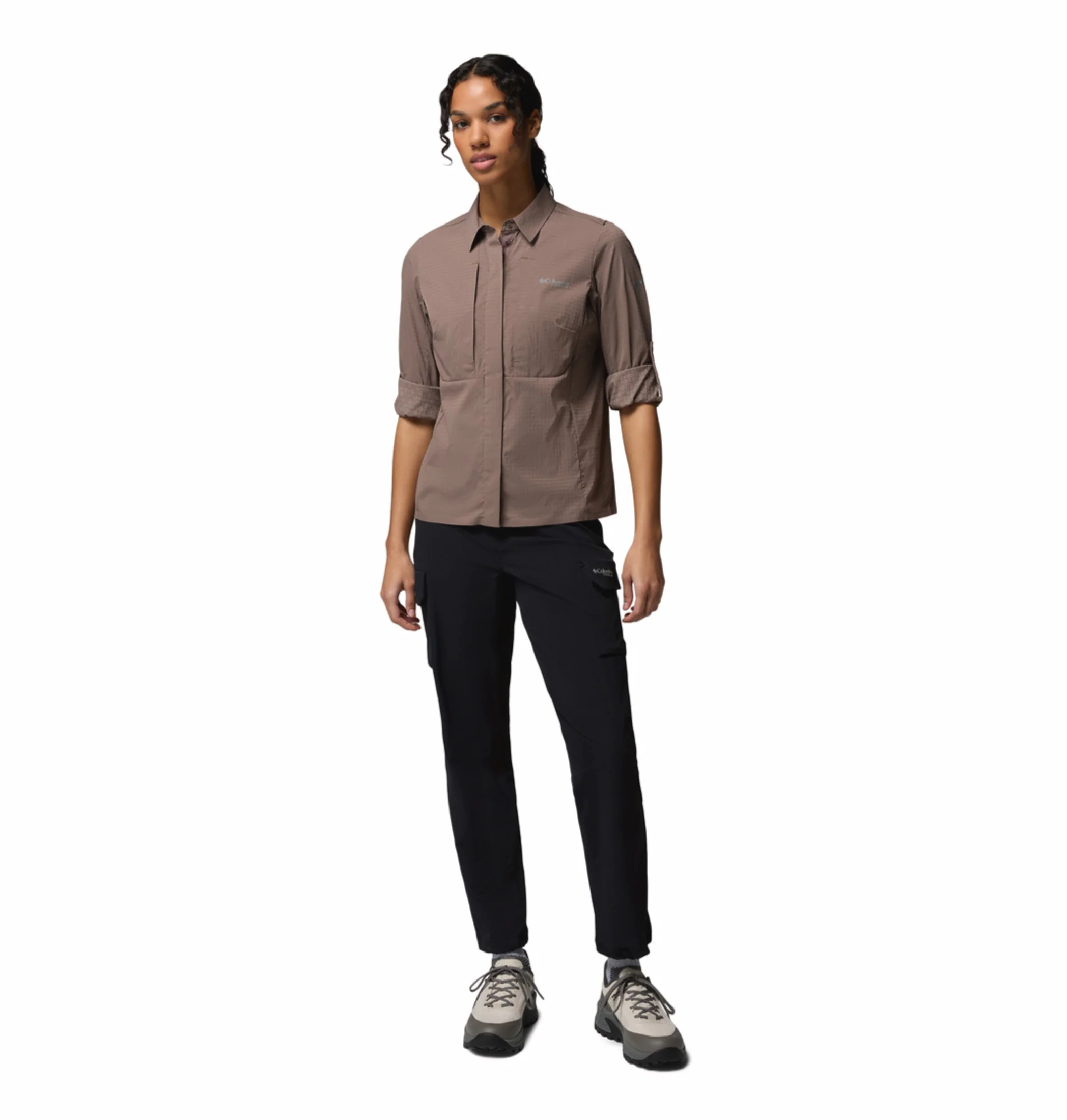 Columbia Women Mauve Omni-Freeze Ridge Ascent Long Sleeve Shirt - Image 6