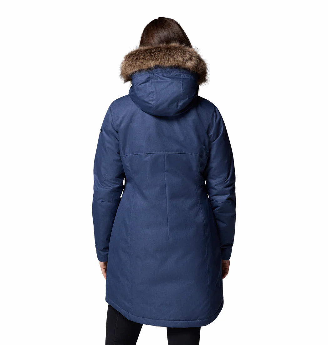 Columbia Women Navy Blue Suttle Mountain Long Insulated Jacket (Plus Size) - Image 2