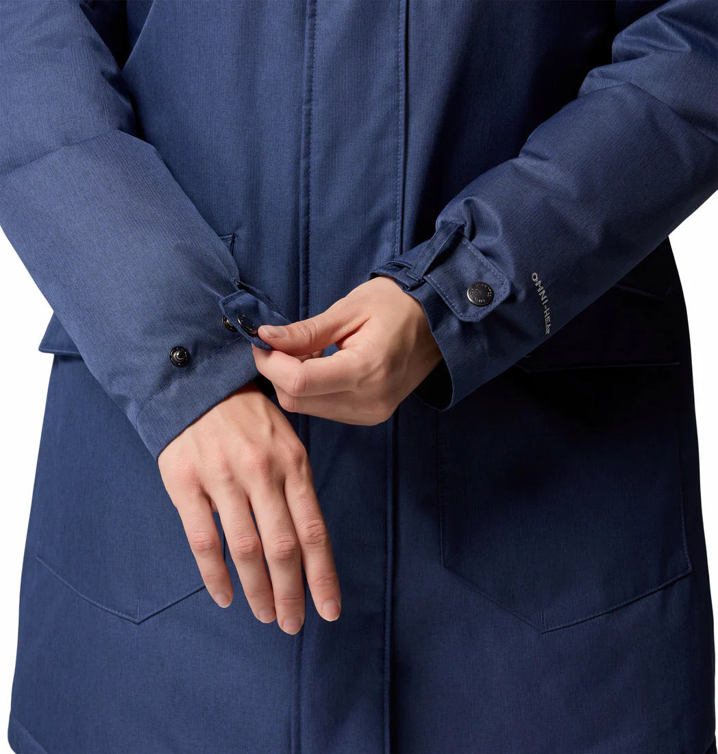 Columbia Women Navy Blue Suttle Mountain Long Insulated Jacket (Plus Size) - Image 9