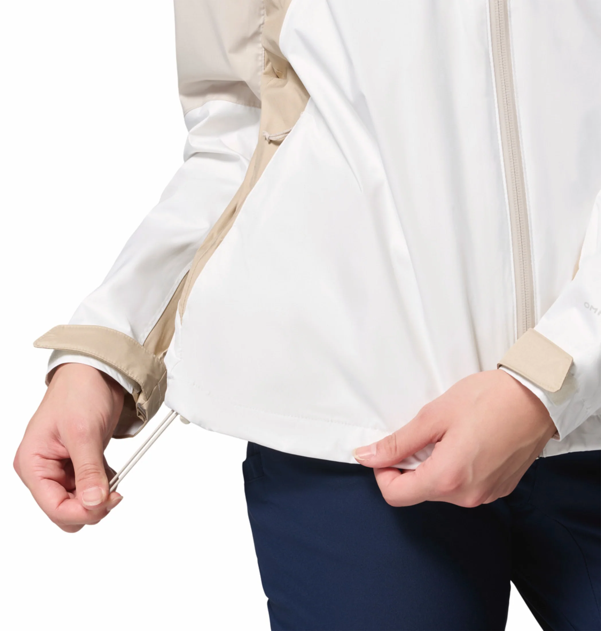 Columbia Women Off- White Omni-Tech Inner Limits IV Rain Jacket - Image 10