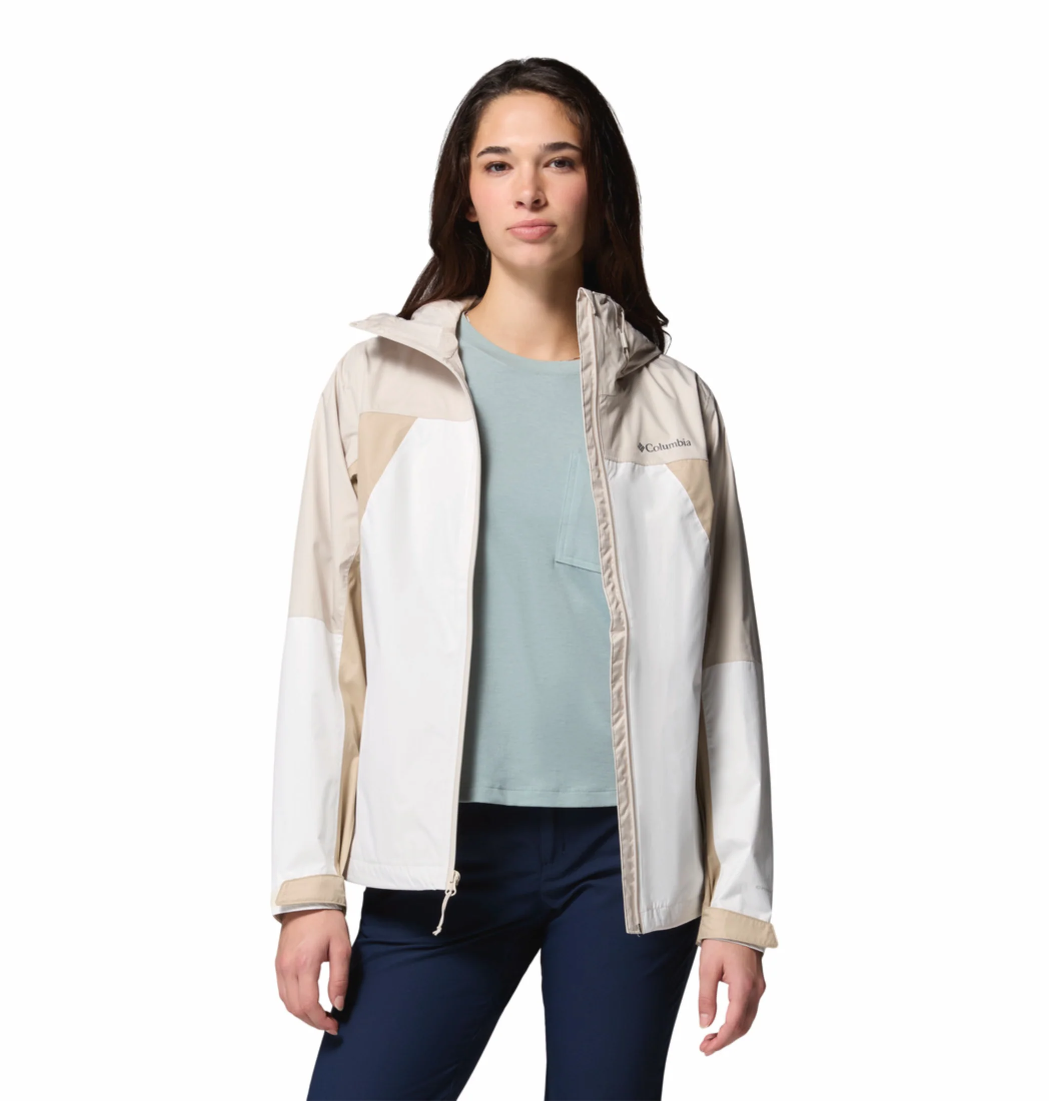 Columbia Women Off- White Omni-Tech Inner Limits IV Rain Jacket - Image 7