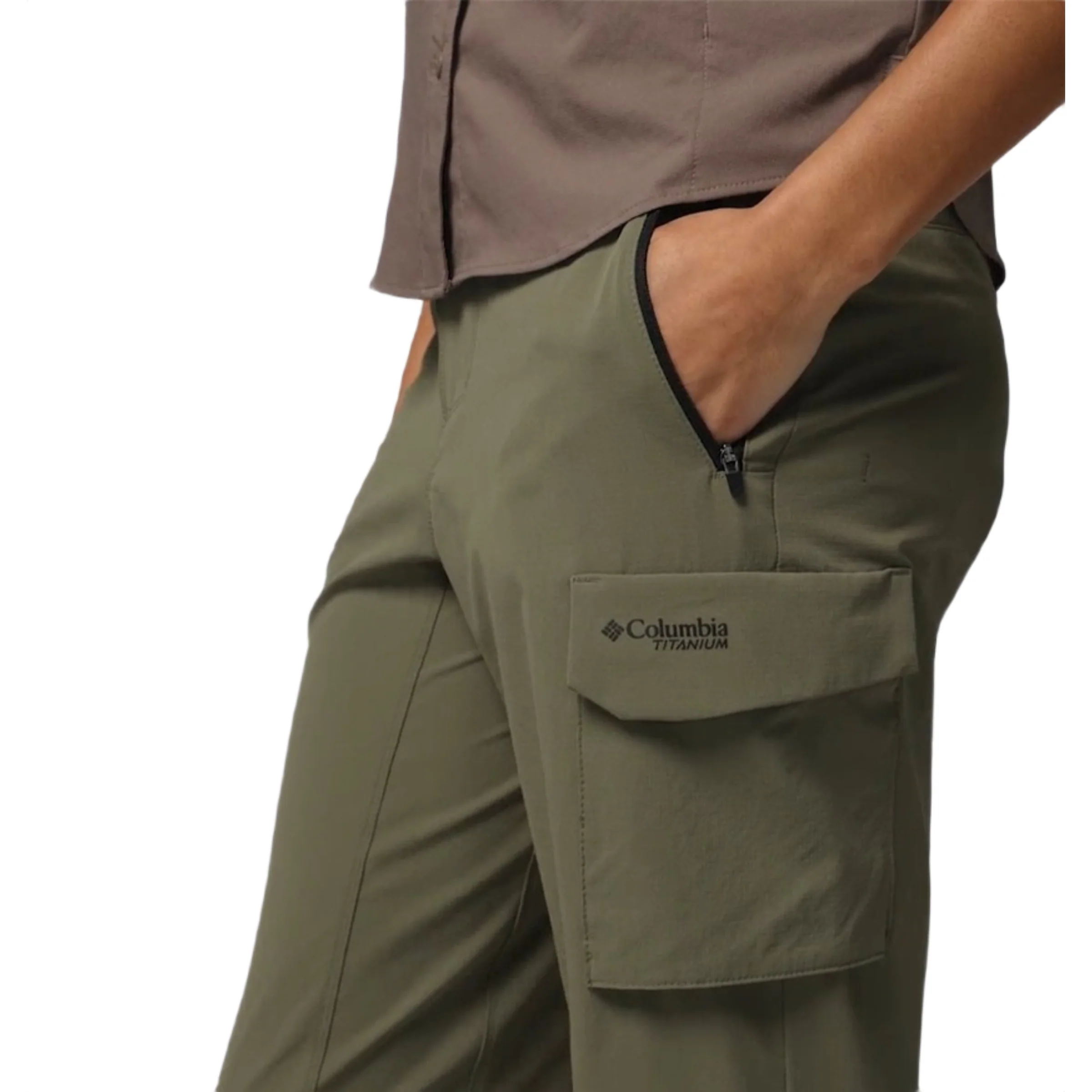 Columbia Women Olive Green Omni-Shade Silver Ridge Elite Pant - Image 7