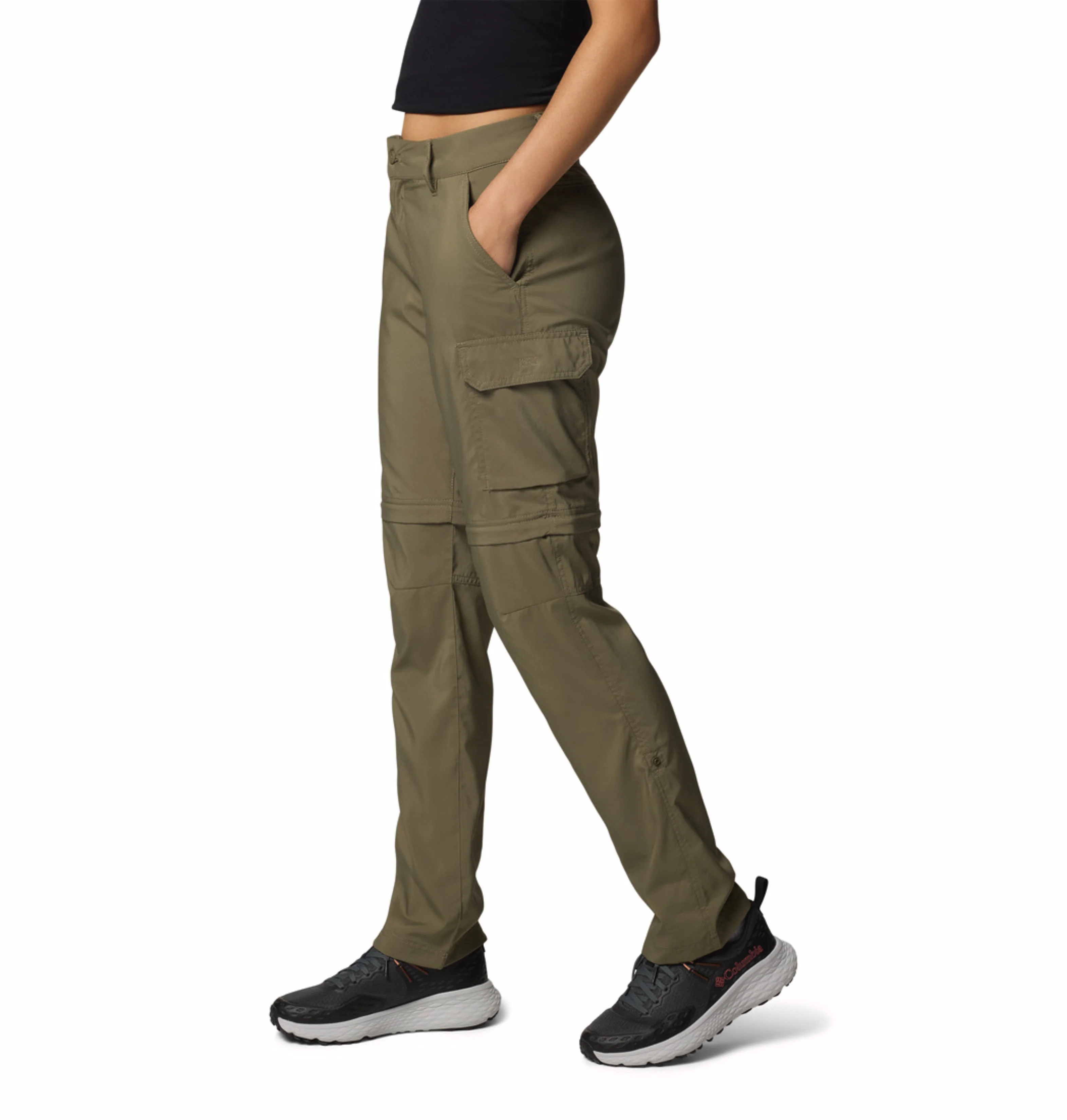 Columbia Women Olive Green Omni-Shade Silver Ridge Utility Convertible Pant - Image 5