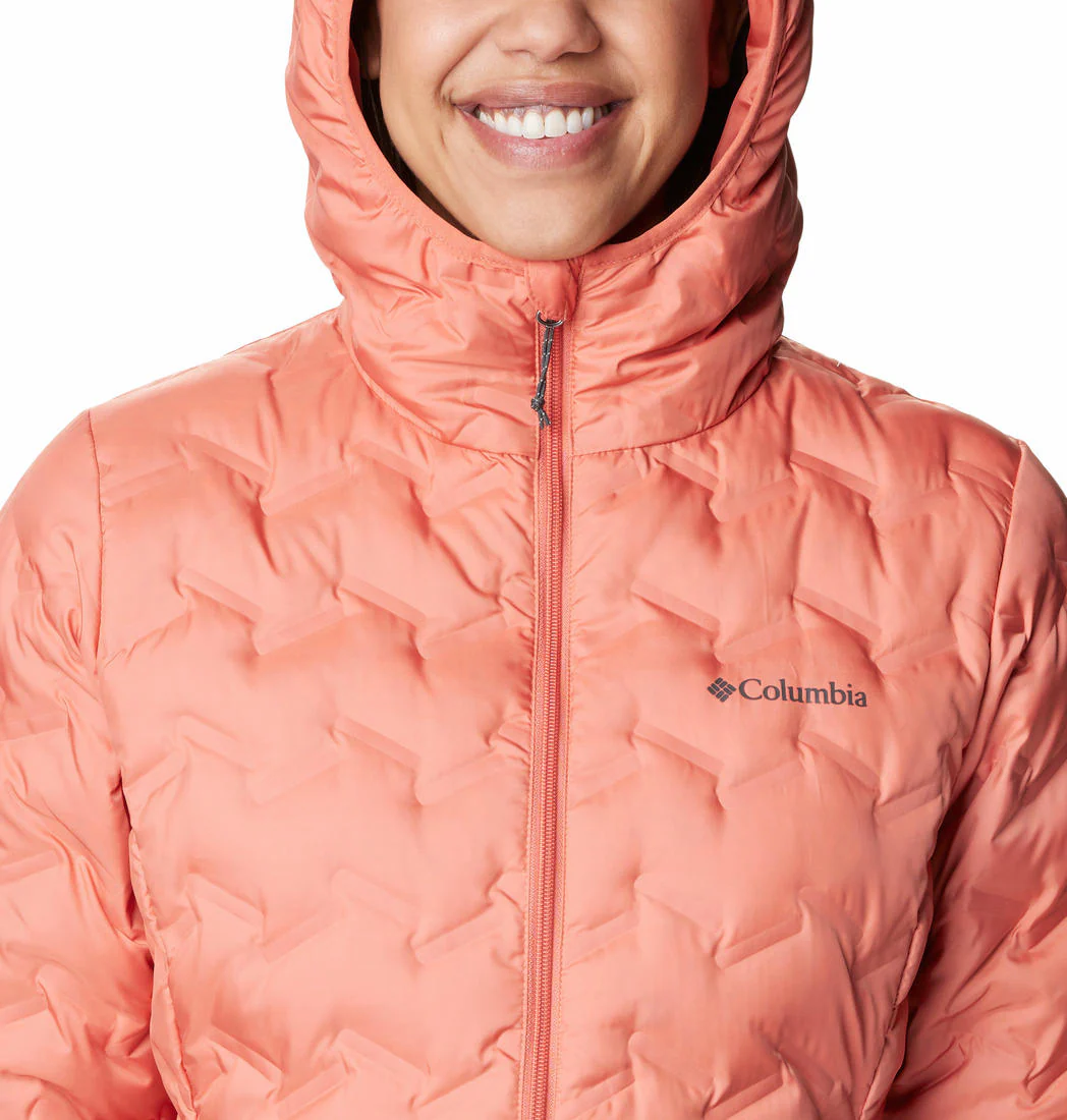 Columbia Women Orange Delta Ridge Down Hooded Jacket - Image 2