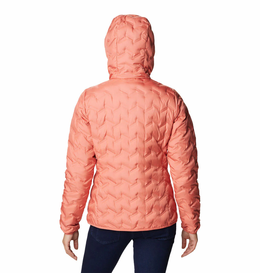 Columbia Women Orange Delta Ridge Down Hooded Jacket - Image 5