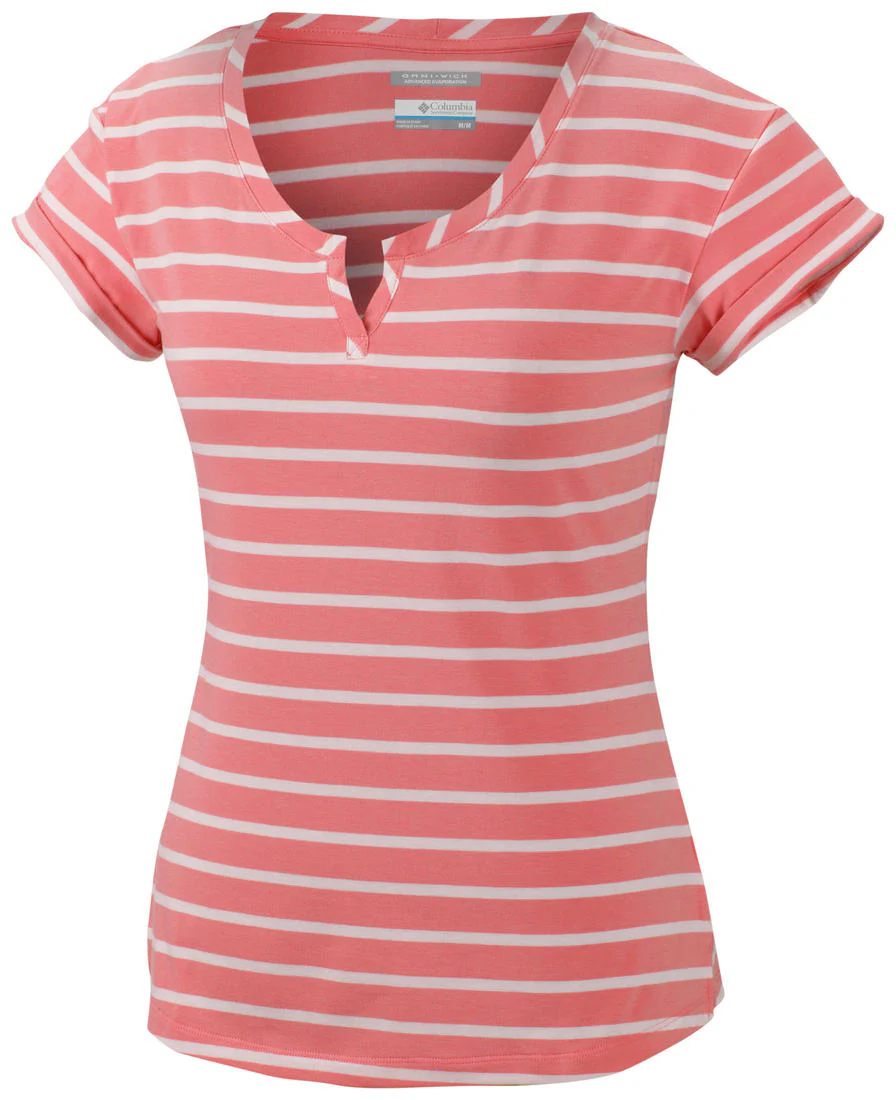 Columbia Women Orange Reel Beauty II Short Sleeve Shirt