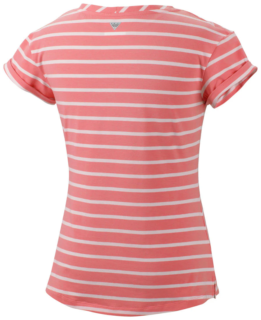 Columbia Women Orange Reel Beauty II Short Sleeve Shirt - Image 2