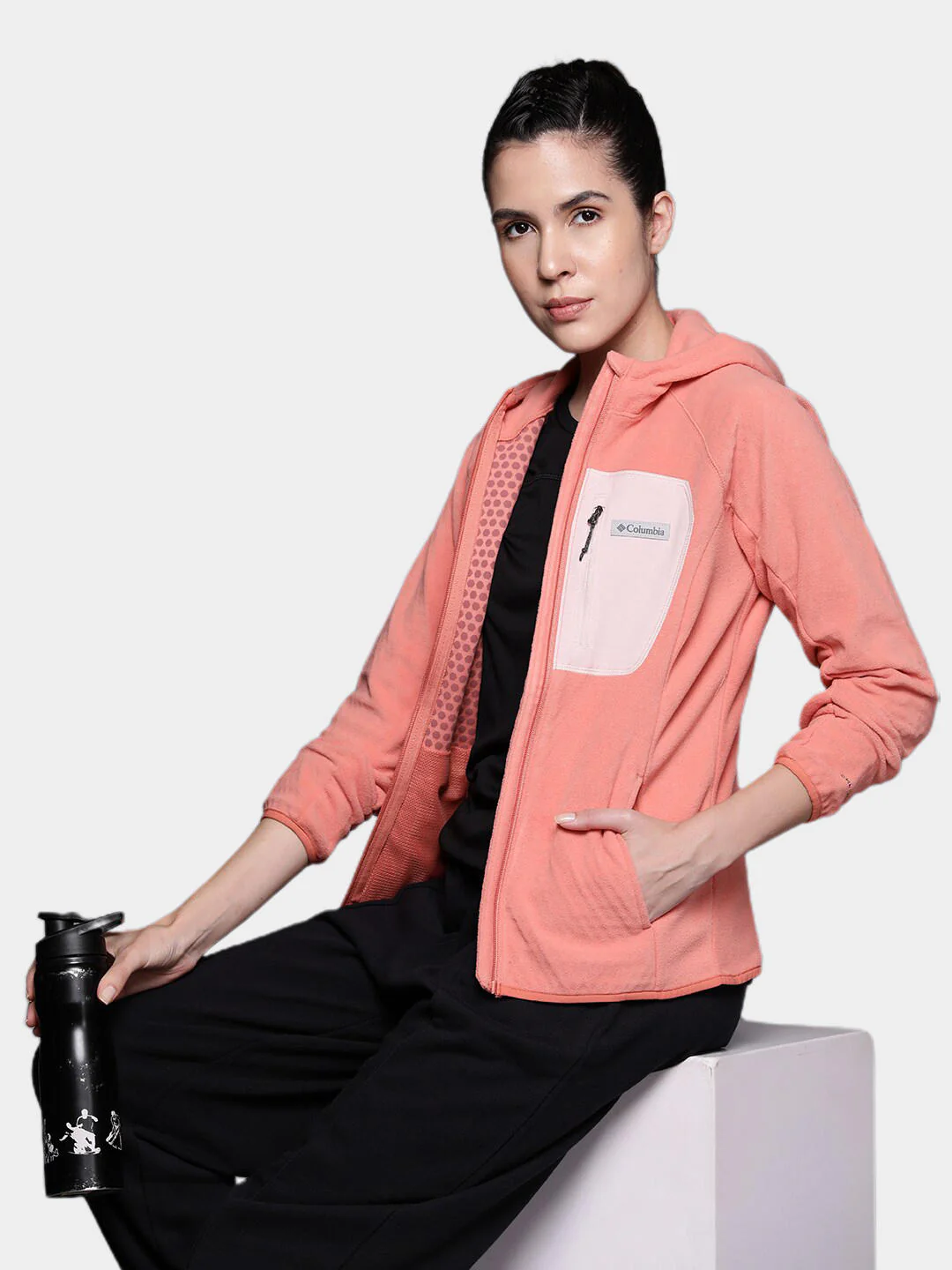 Columbia Women Orange W Outdoor Tracks Hooded FZ - Image 10