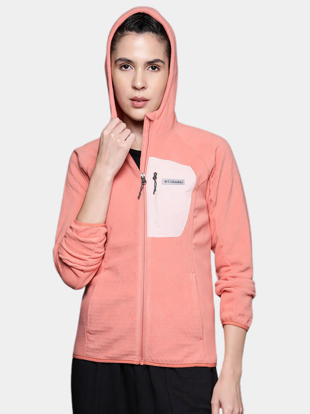 Columbia Women Orange W Outdoor Tracks Hooded FZ - Image 11