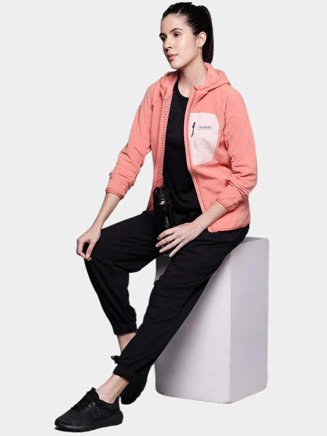 Columbia Women Orange W Outdoor Tracks Hooded FZ - Image 12