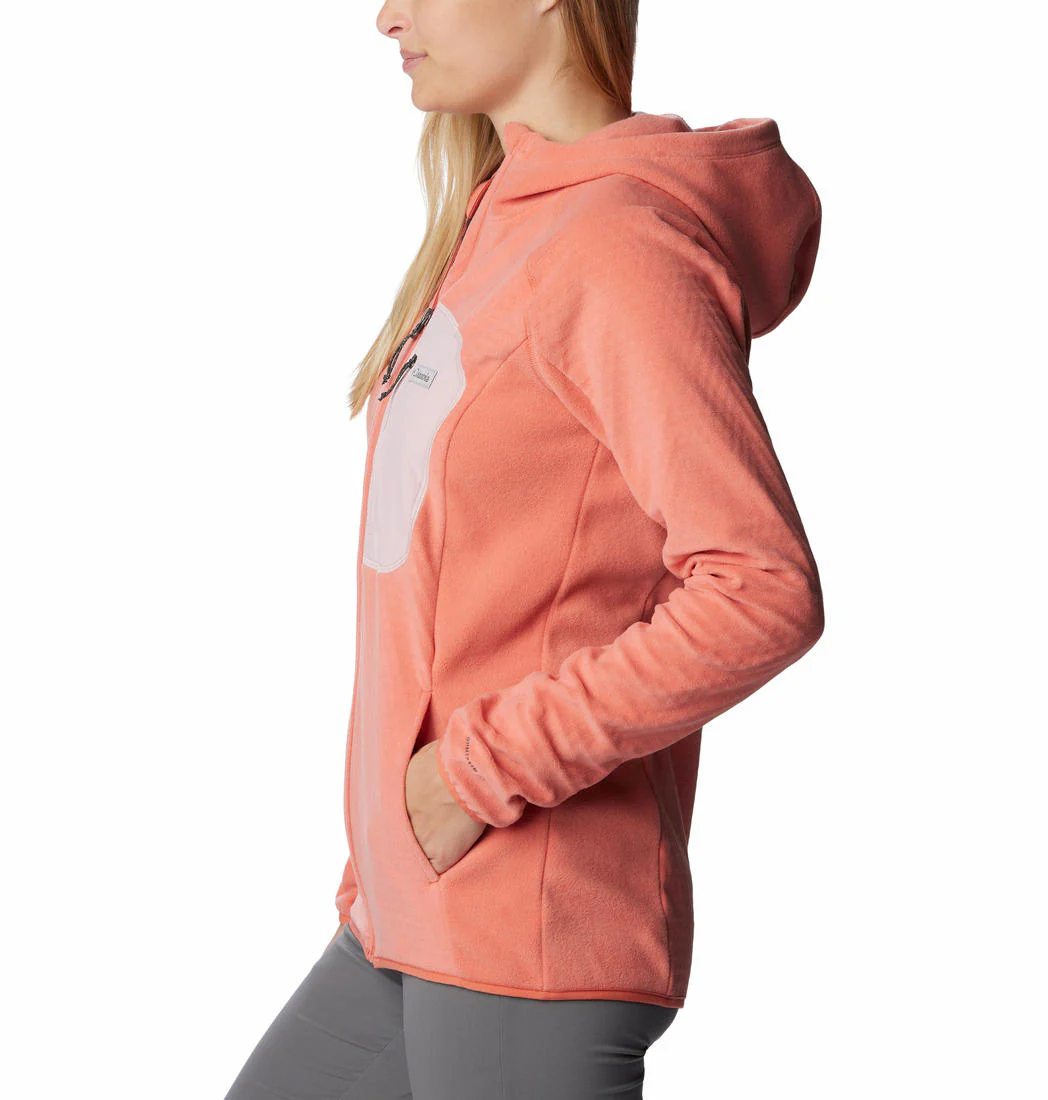 Columbia Women Orange W Outdoor Tracks Hooded FZ - Image 2
